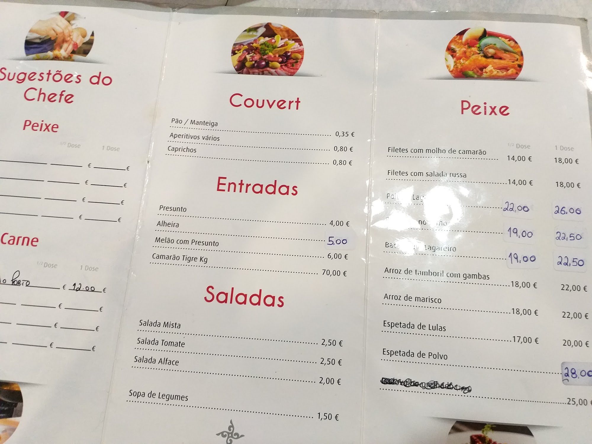 Recanto do Luís Menu
