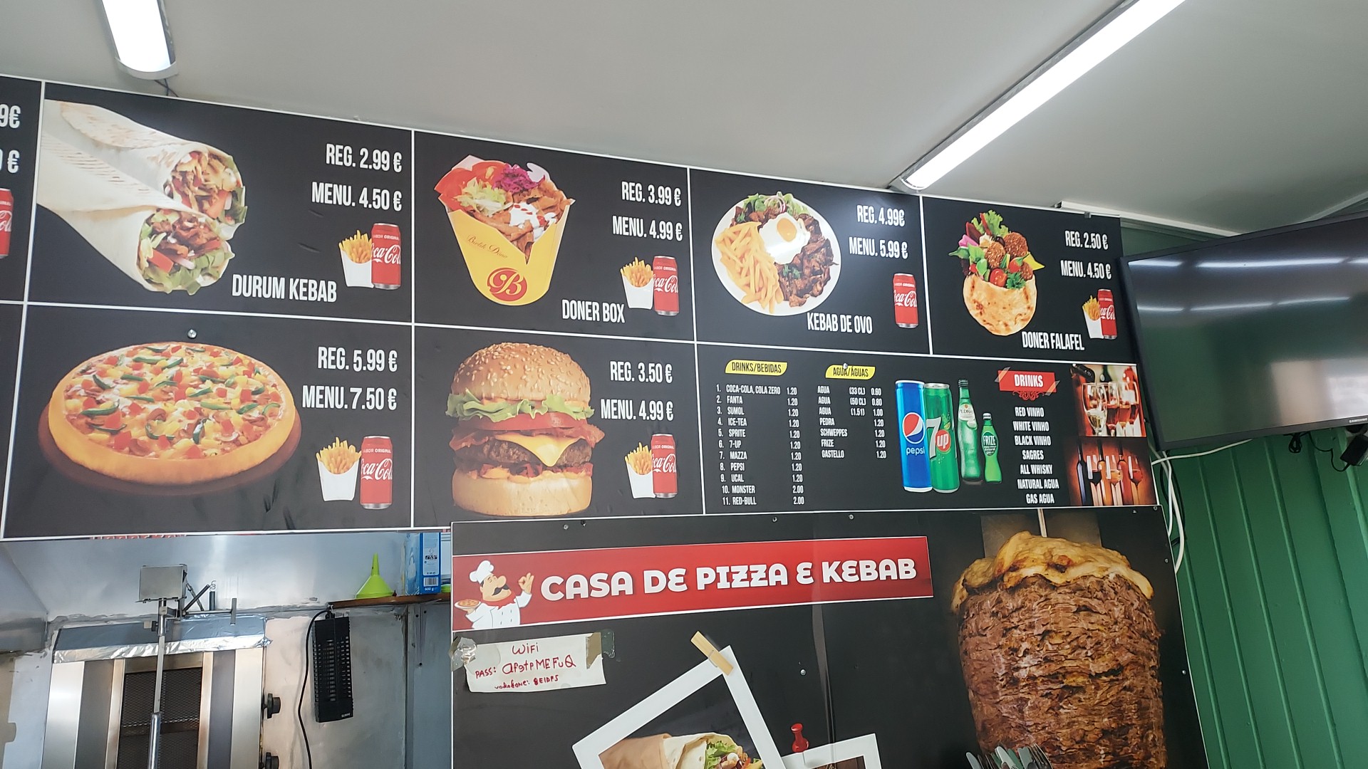 casa de pizza e kebab Menu