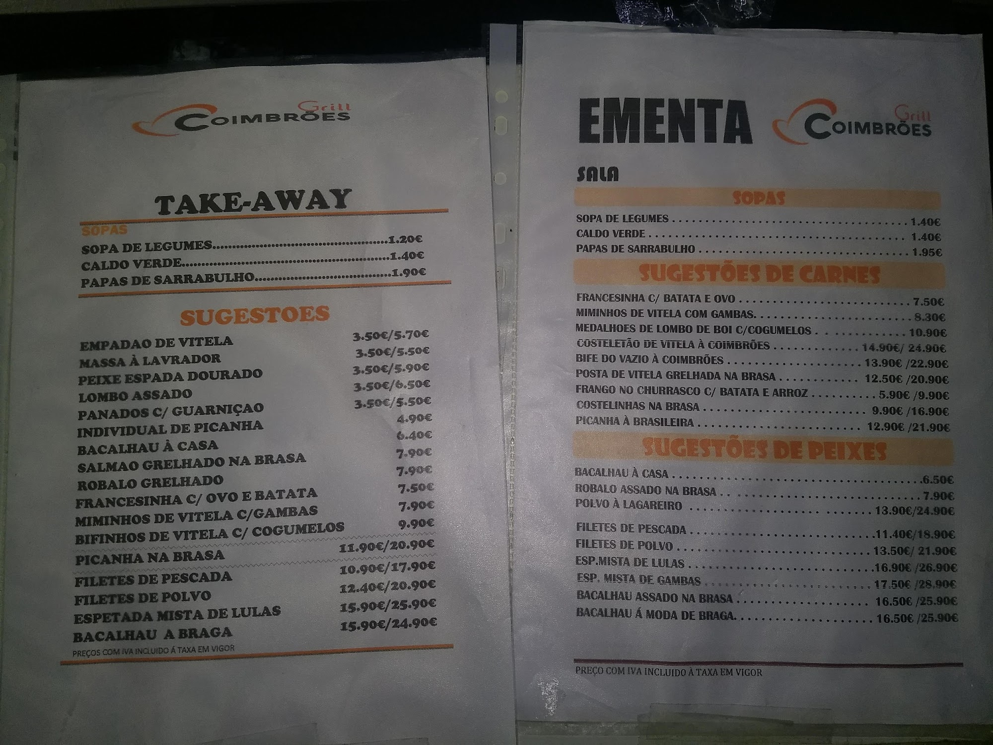 Restaurante Dom Paulo Menu