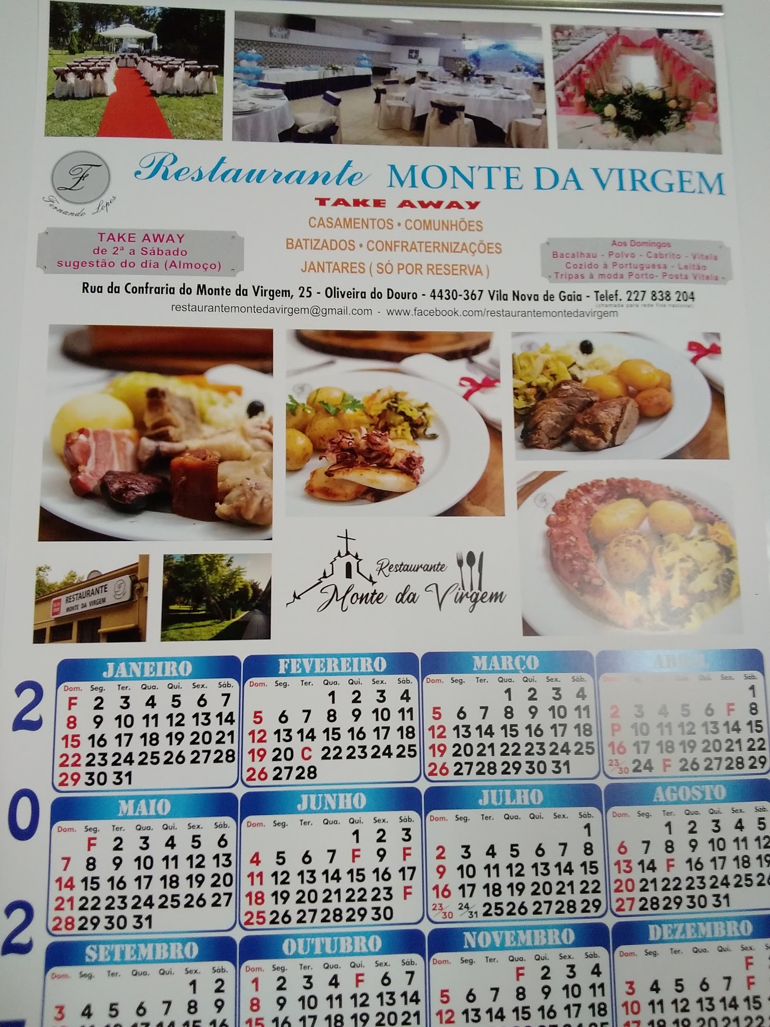 Restaurante Monte da Virgem Menu