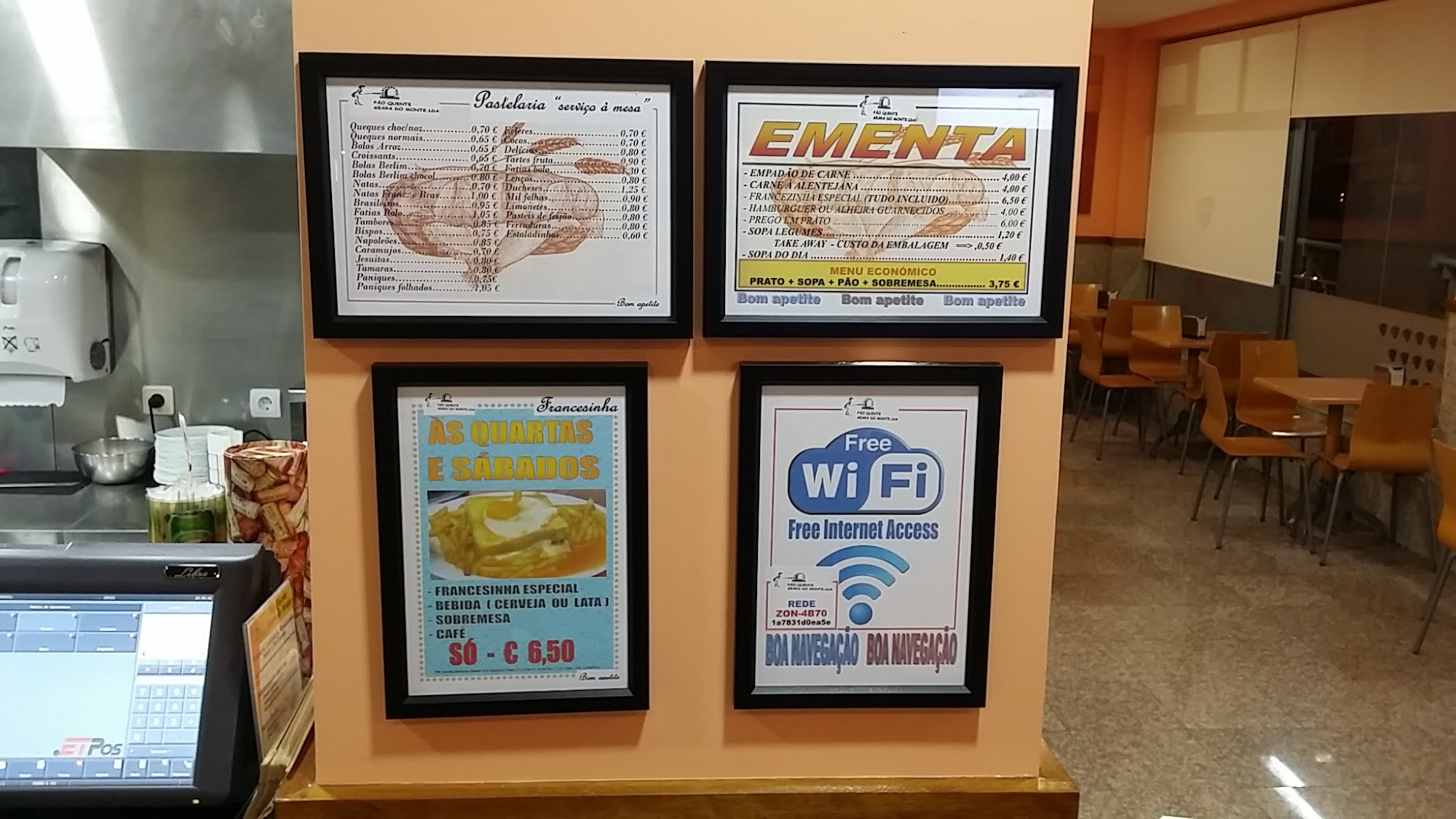 Pastelaria Seara Do Monte - Pão Quente Seara Do Monte, Lda. (Pão Quente Seara do Monte) Menu