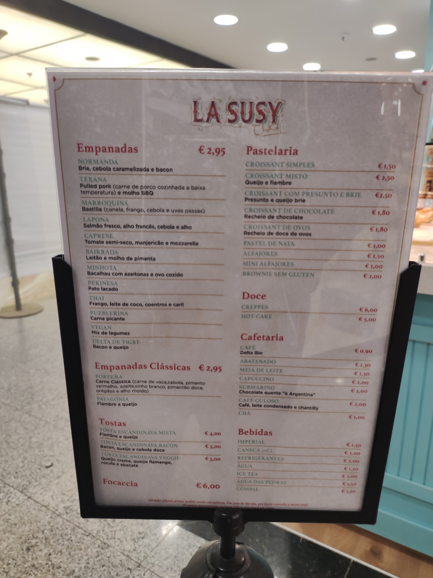 La Susy by Chakall Menu