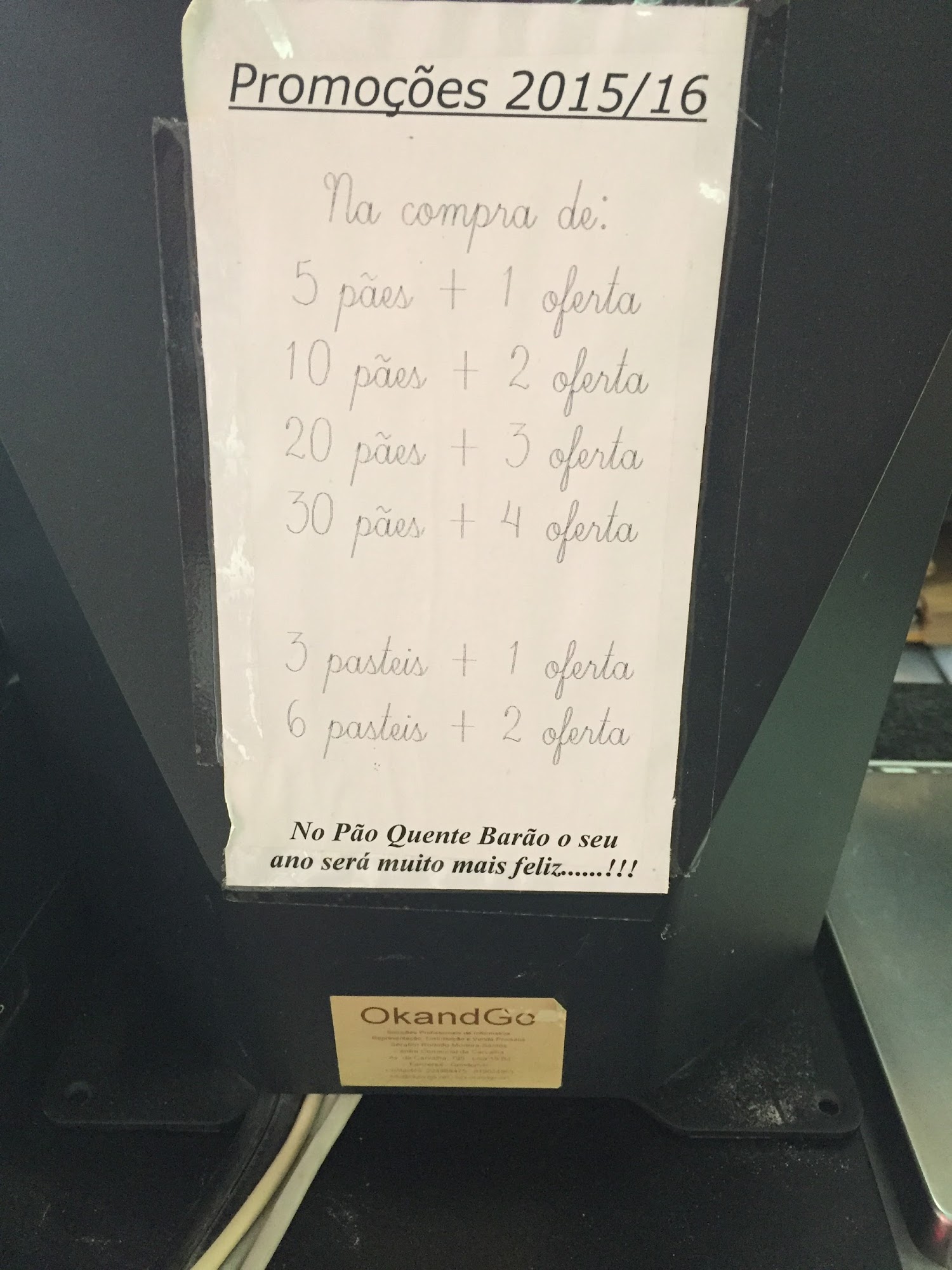 Padaria Barão do Corvo Menu