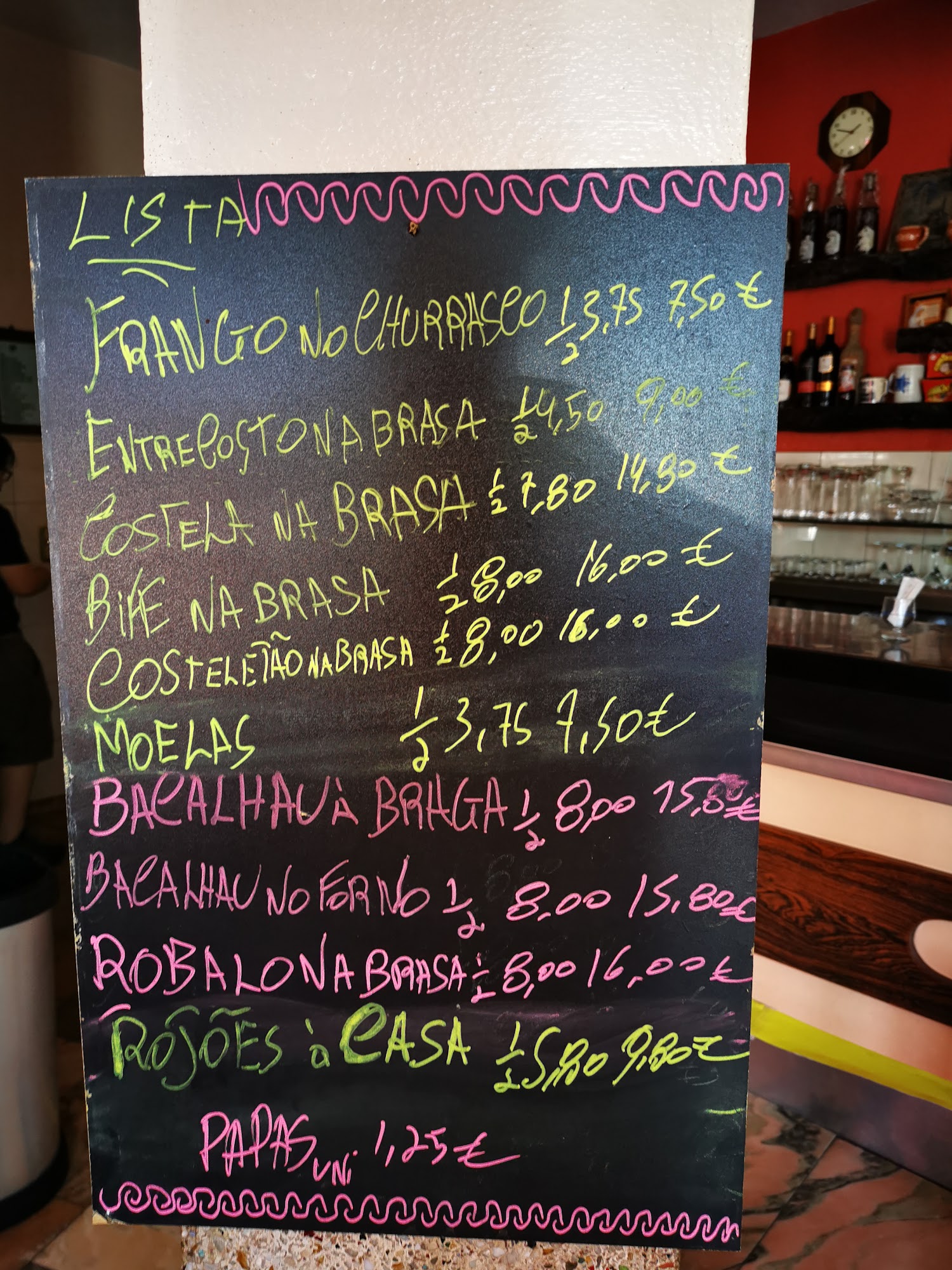 Restaurante Dolores Menu