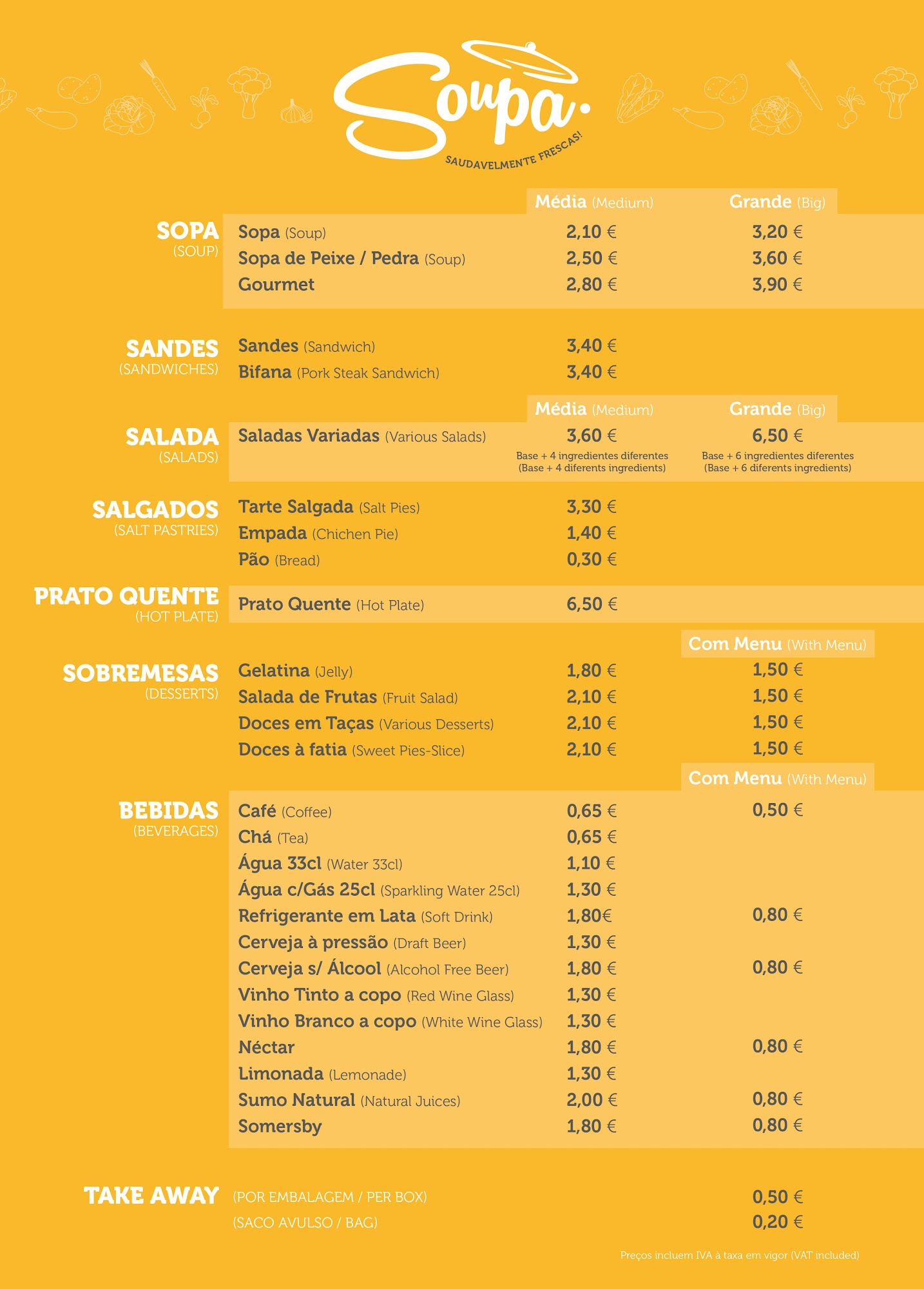 SOUPA Menu
