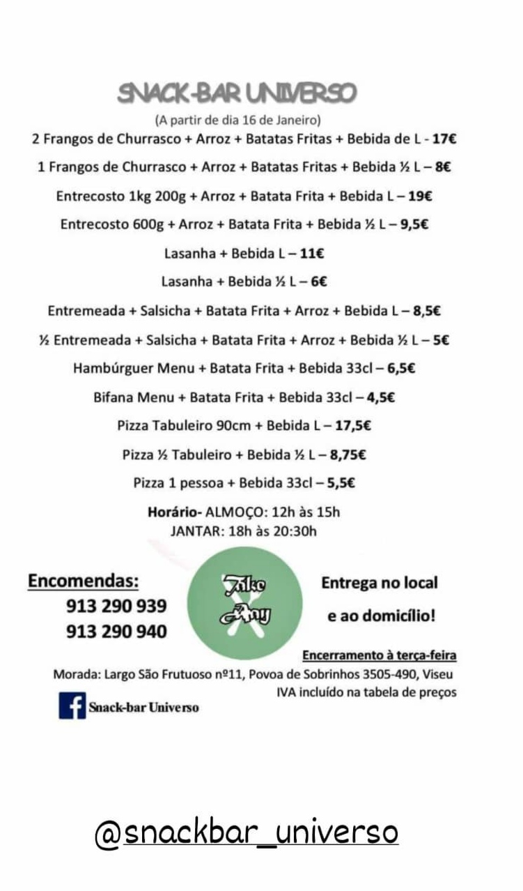 Snack Bar - Universo Menu