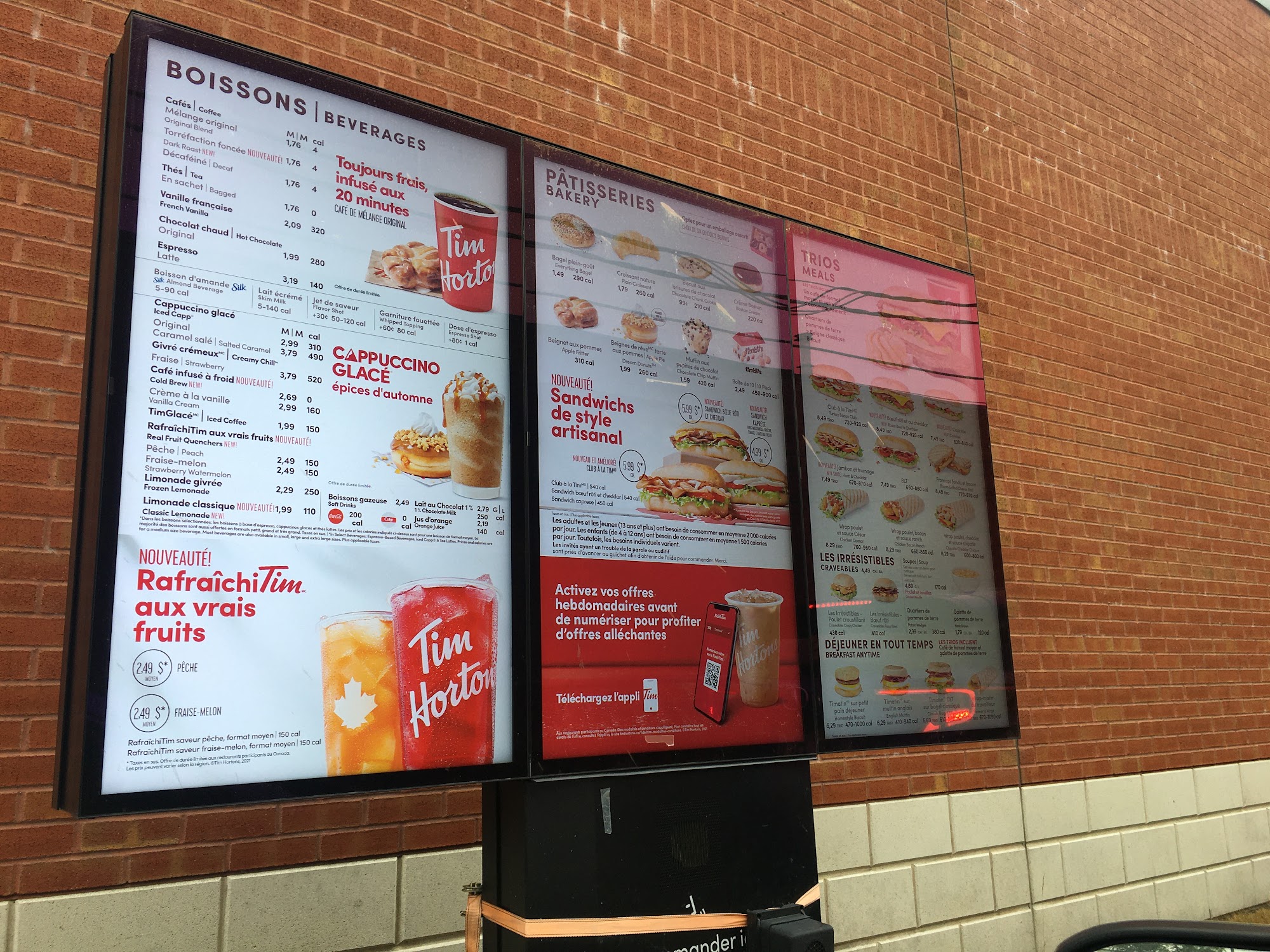 Tim Hortons Menu
