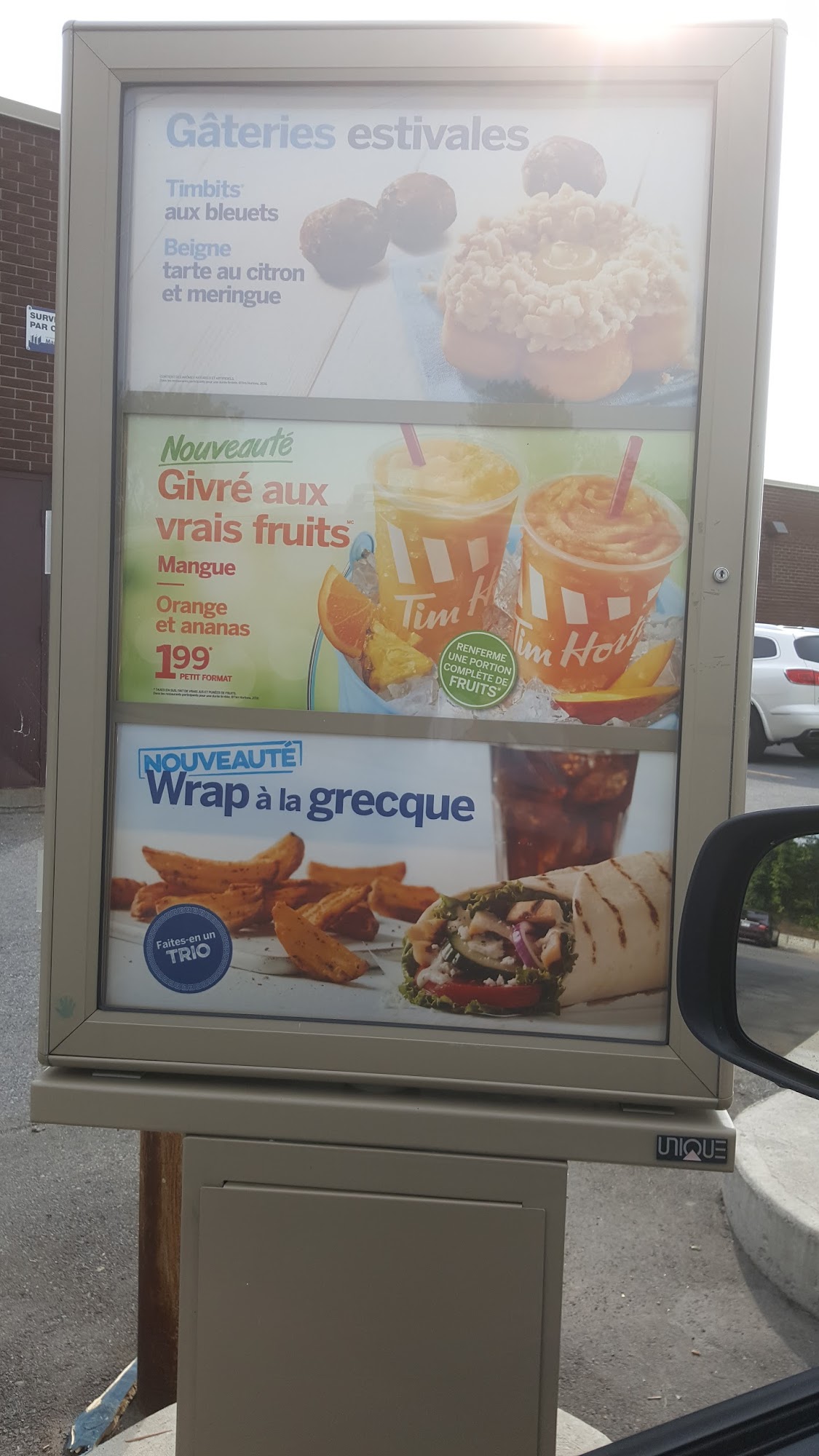 Tim Hortons Menu