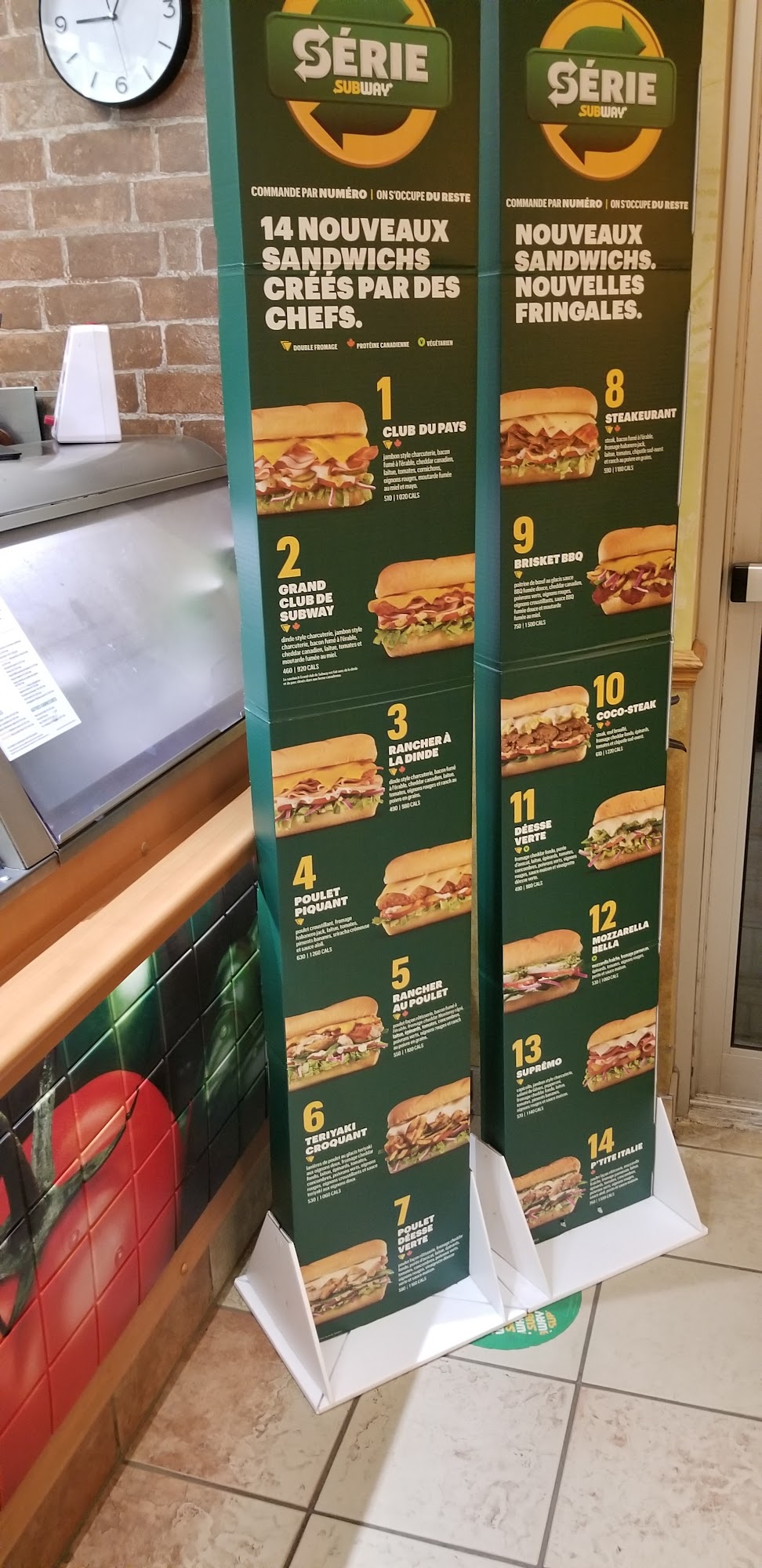 Subway Menu