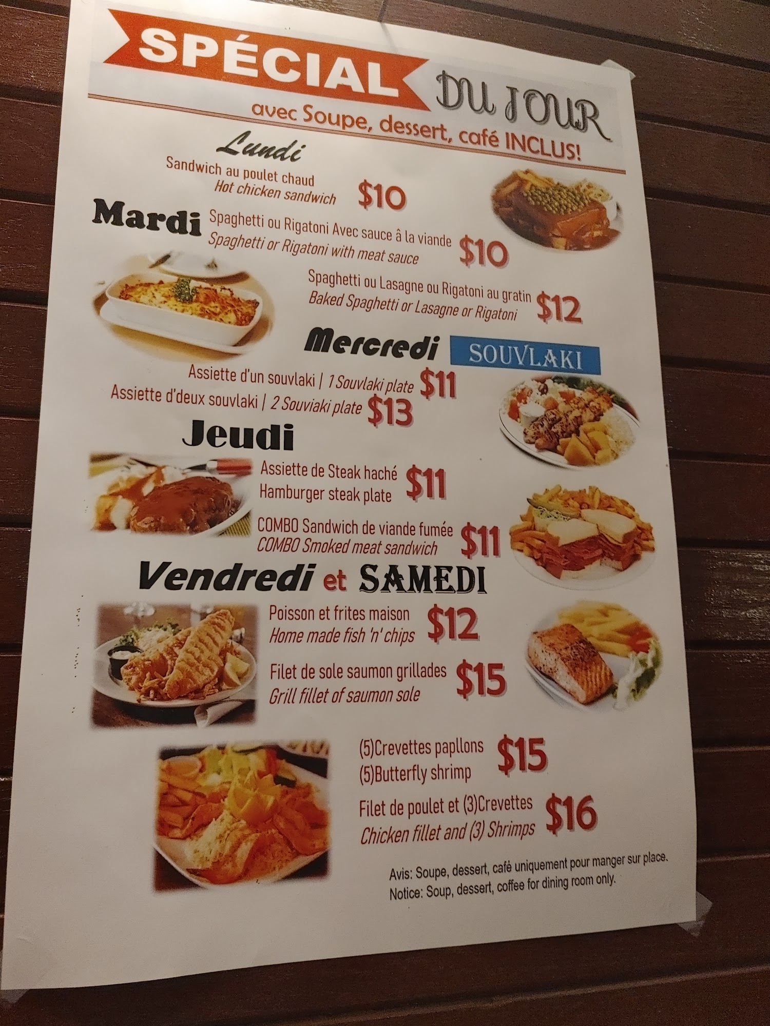 Québérac Deli Bar Menu
