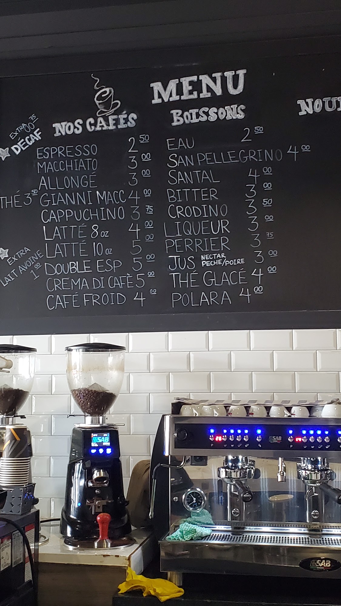 Café Bar Azzuri Menu