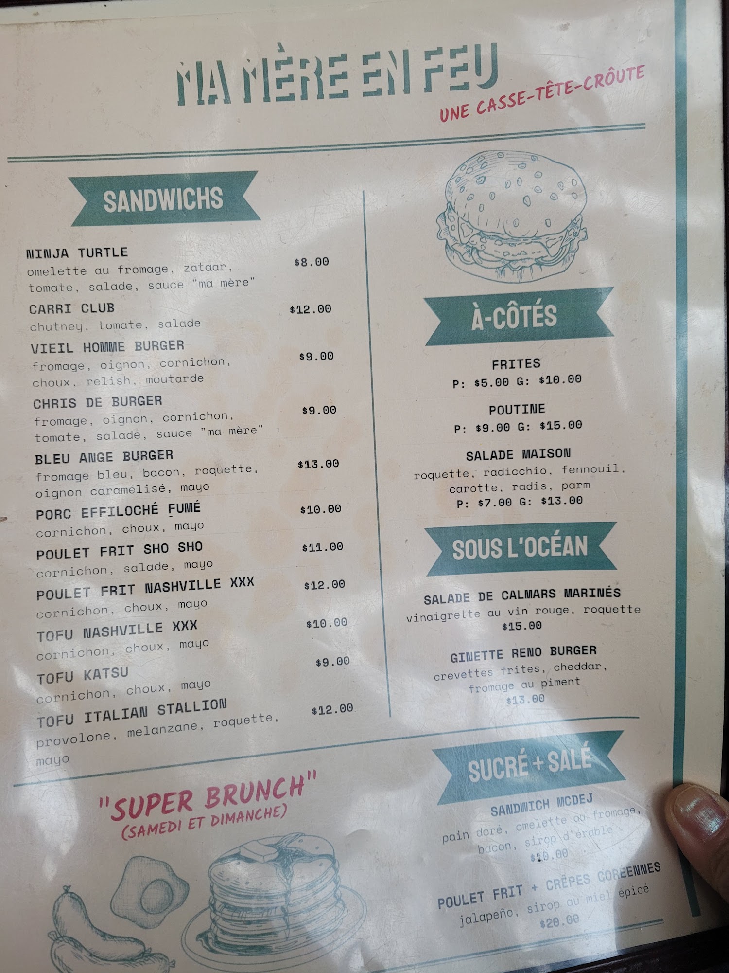 180g café - disquaire Menu