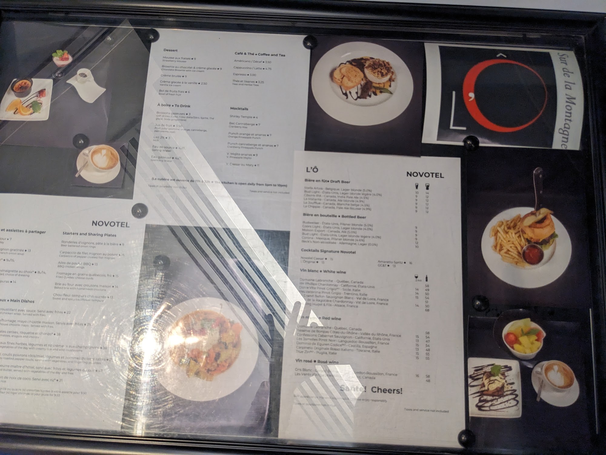 L 'O RESTAURANT ET LOUNGE Menu