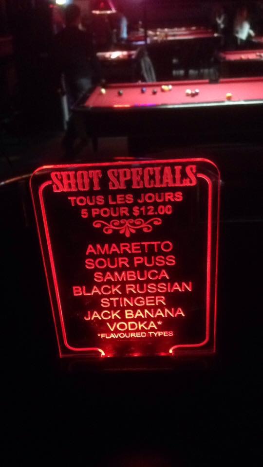 Billard Shooters Menu