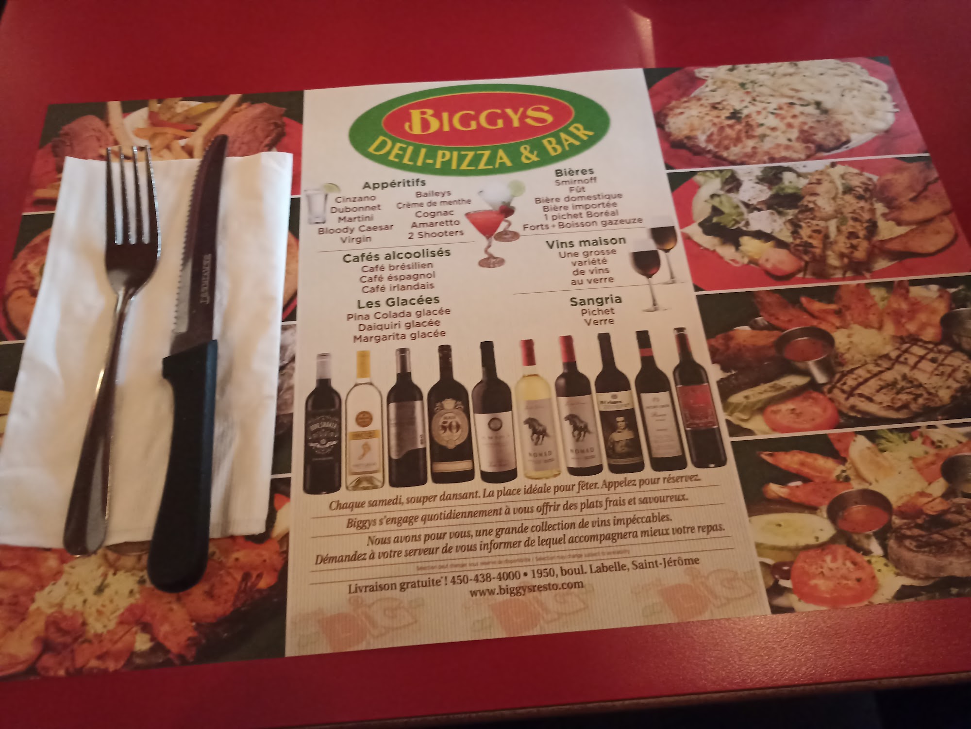 Benny&Co. St-Jérôme Menu