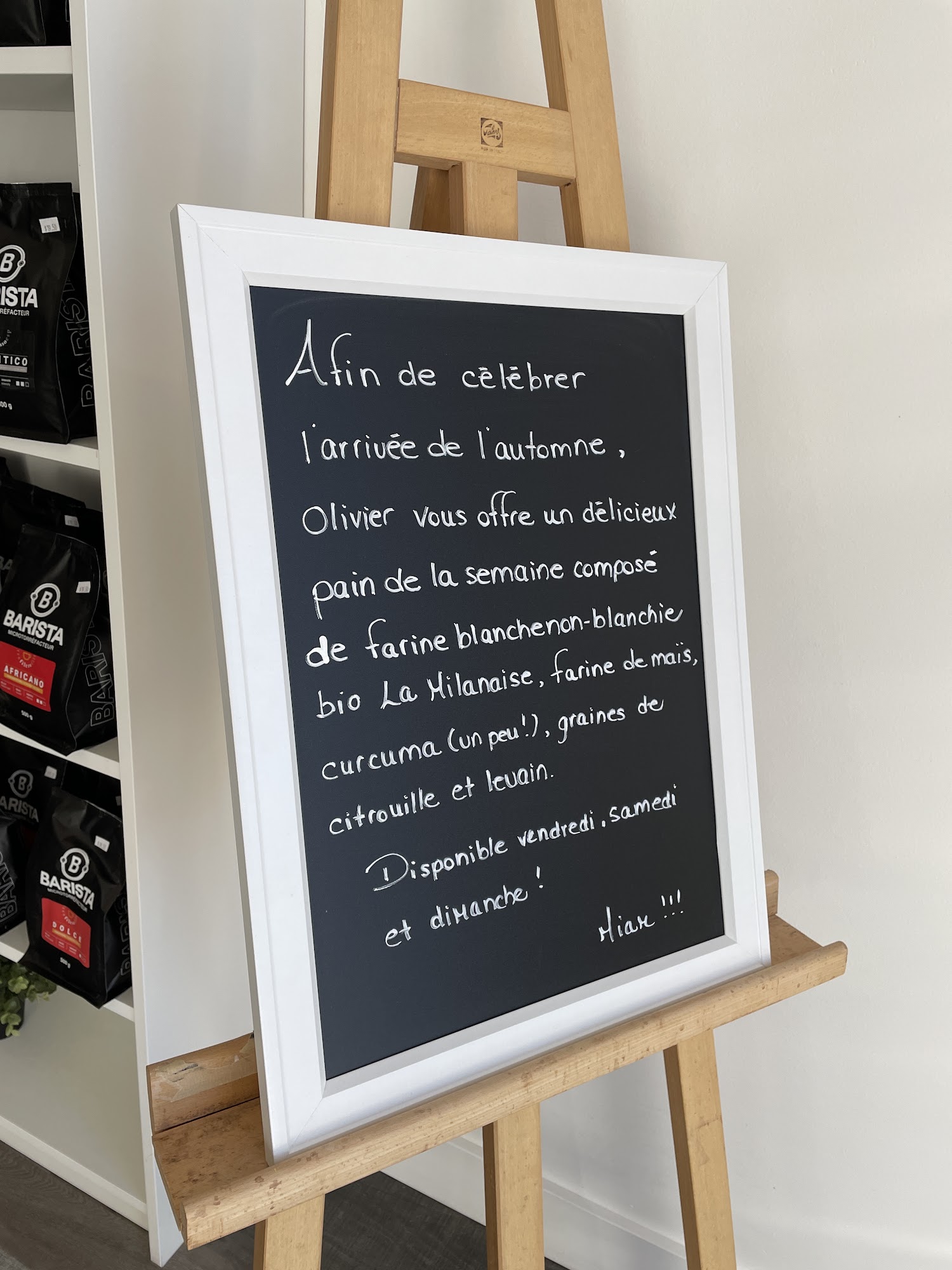 La Fournée d'Olivier, boulangerie Menu
