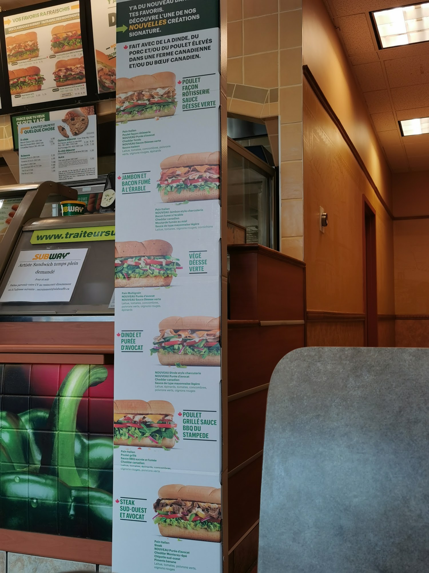 Subway Menu