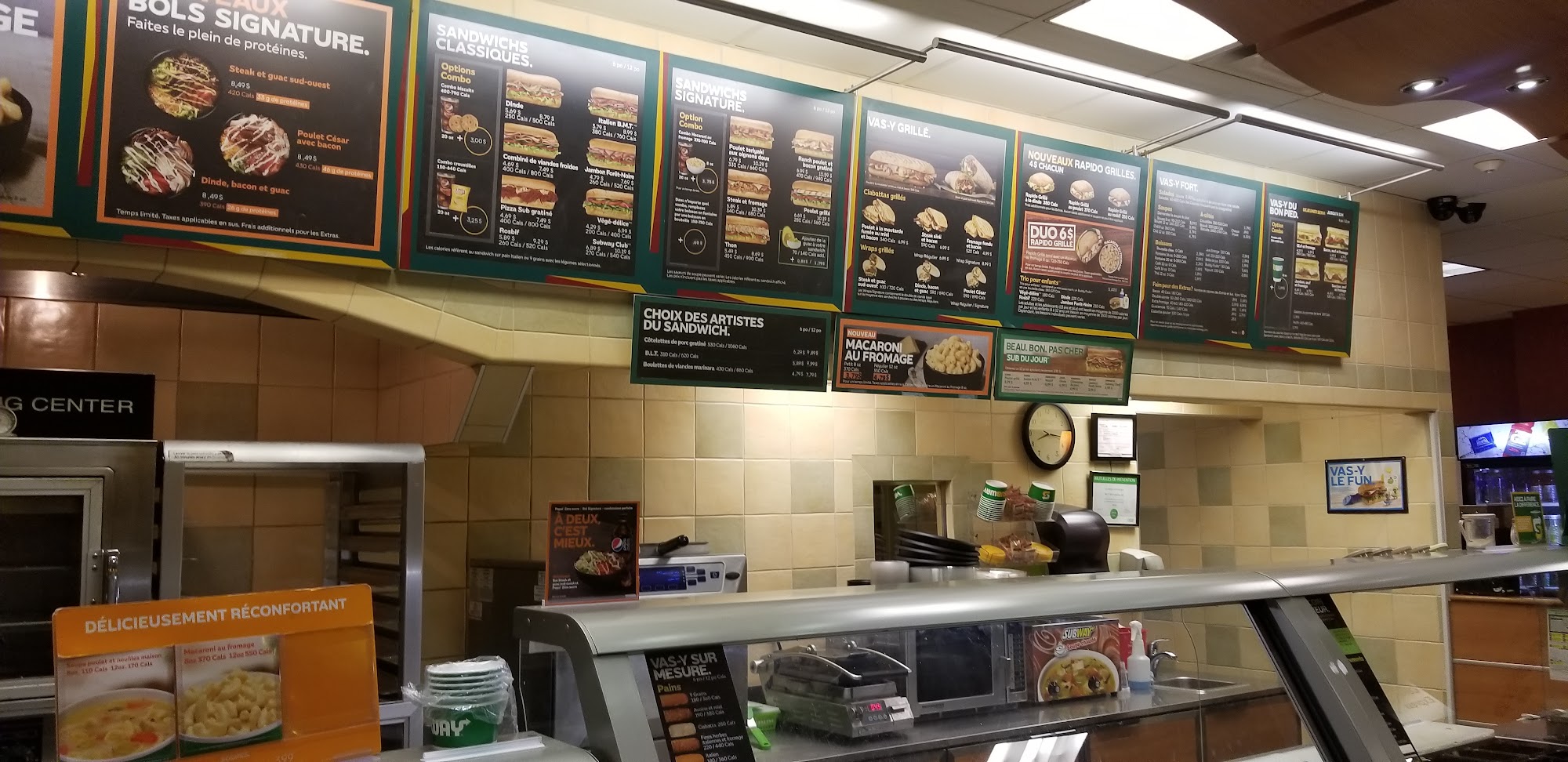Subway Menu