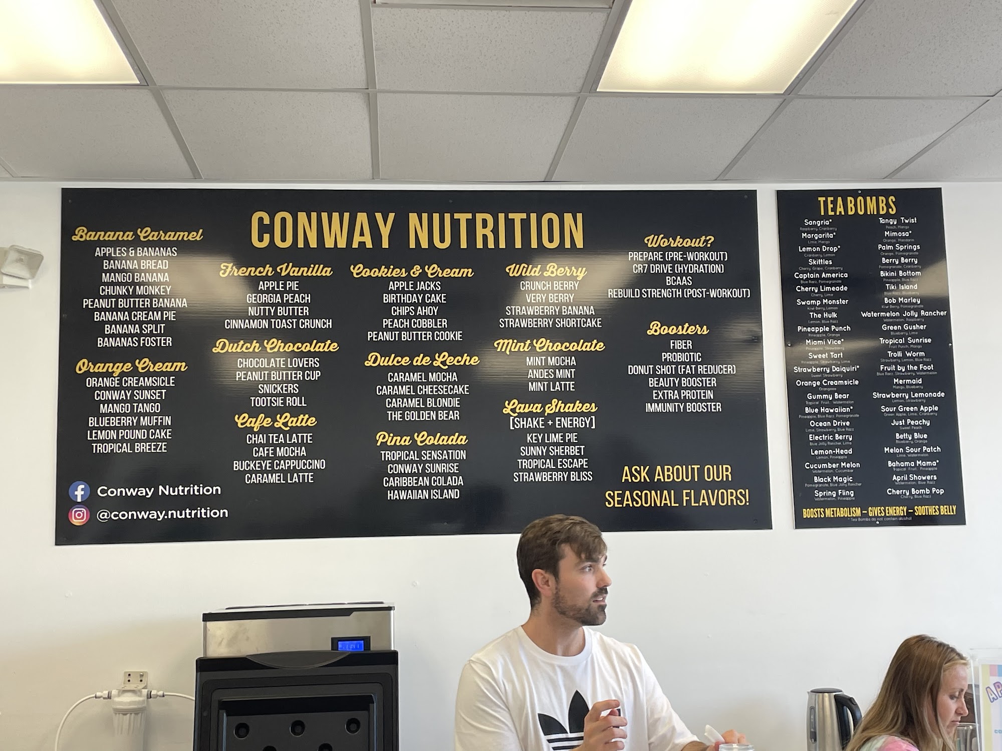 Conway Nutrition Menu