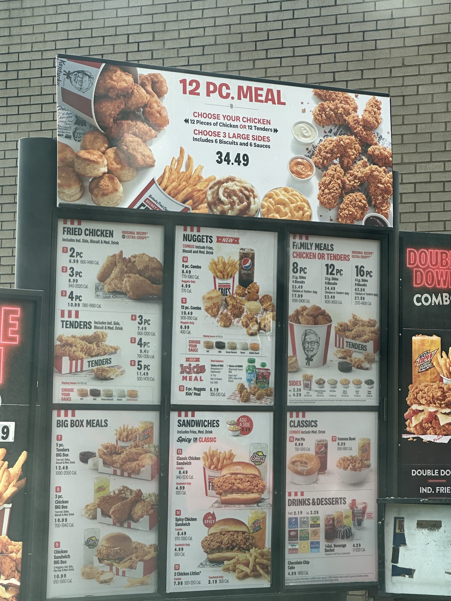 KFC Menu