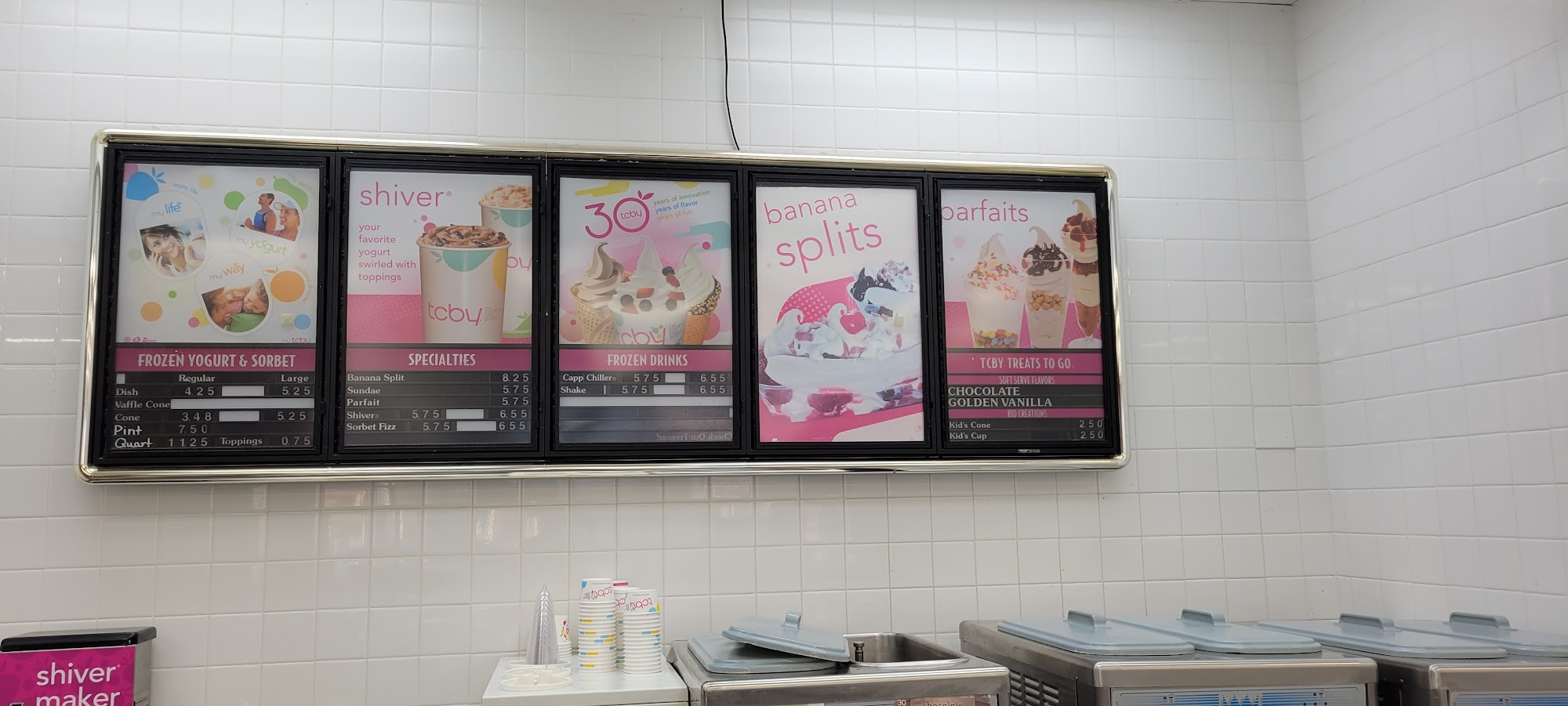 TCBY Menu