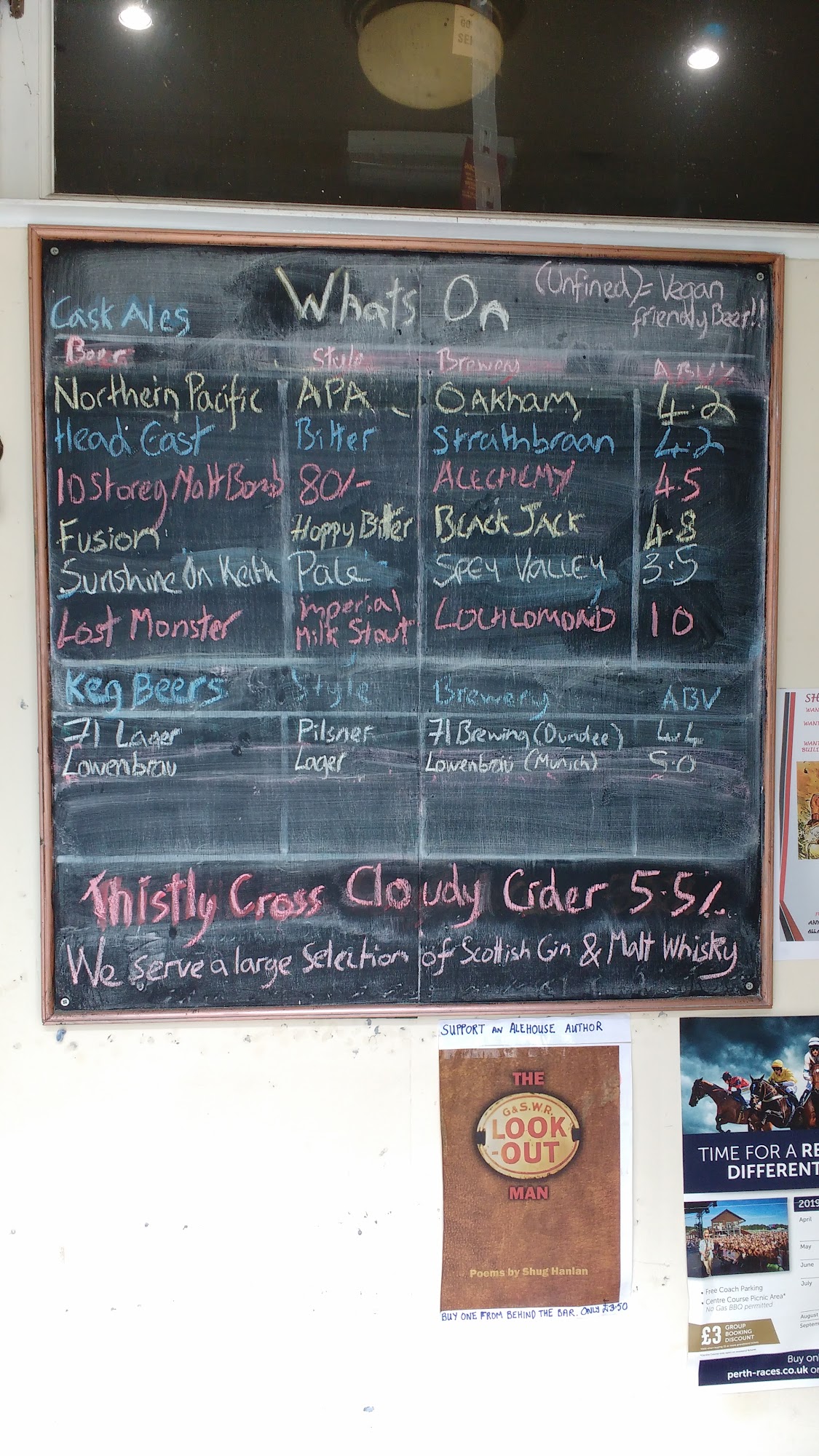 The Ericht Alehouse Menu