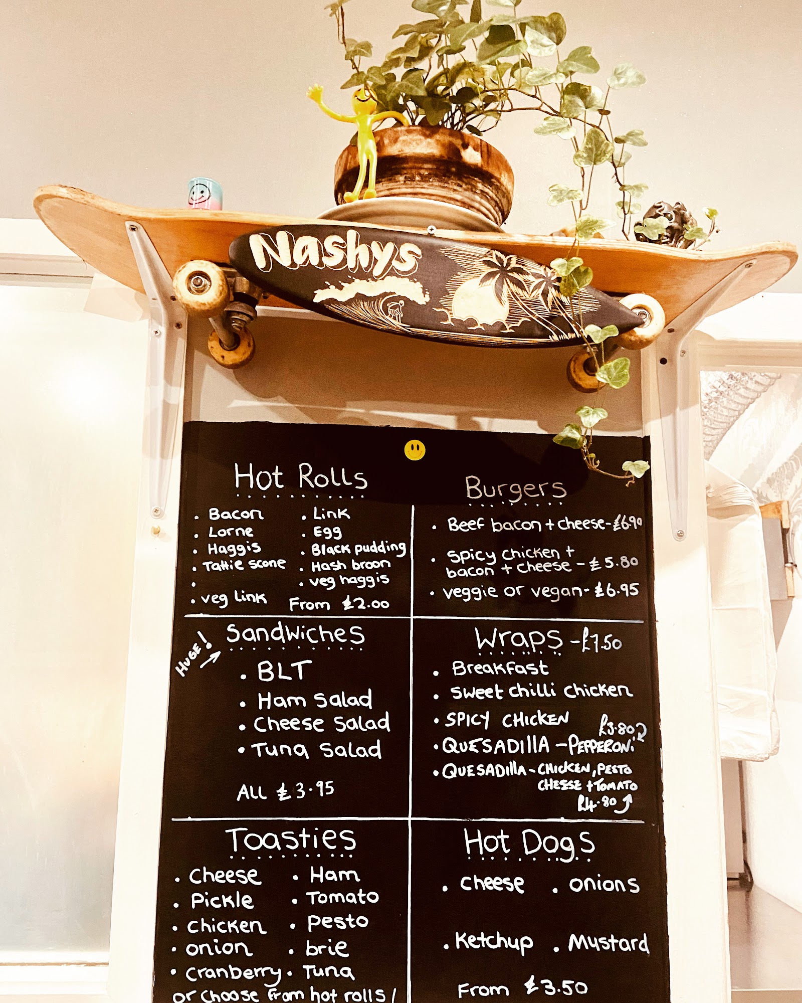 Nashy’s. Menu
