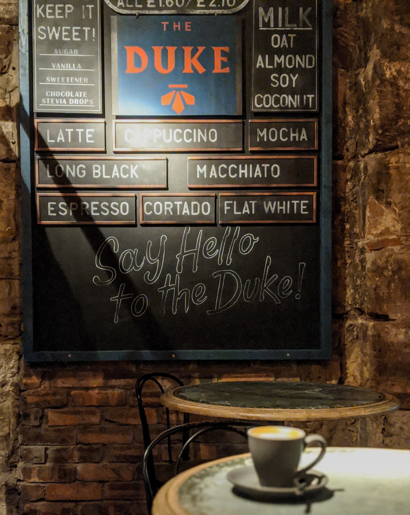 The Duke Menu