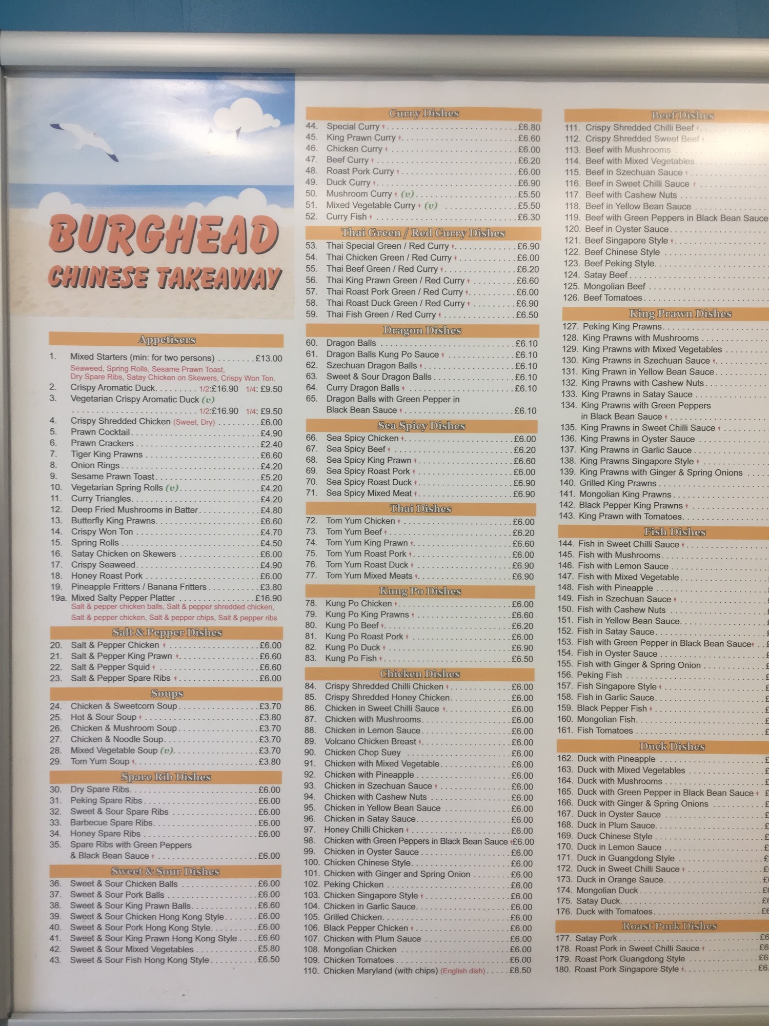 The Broch House Menu