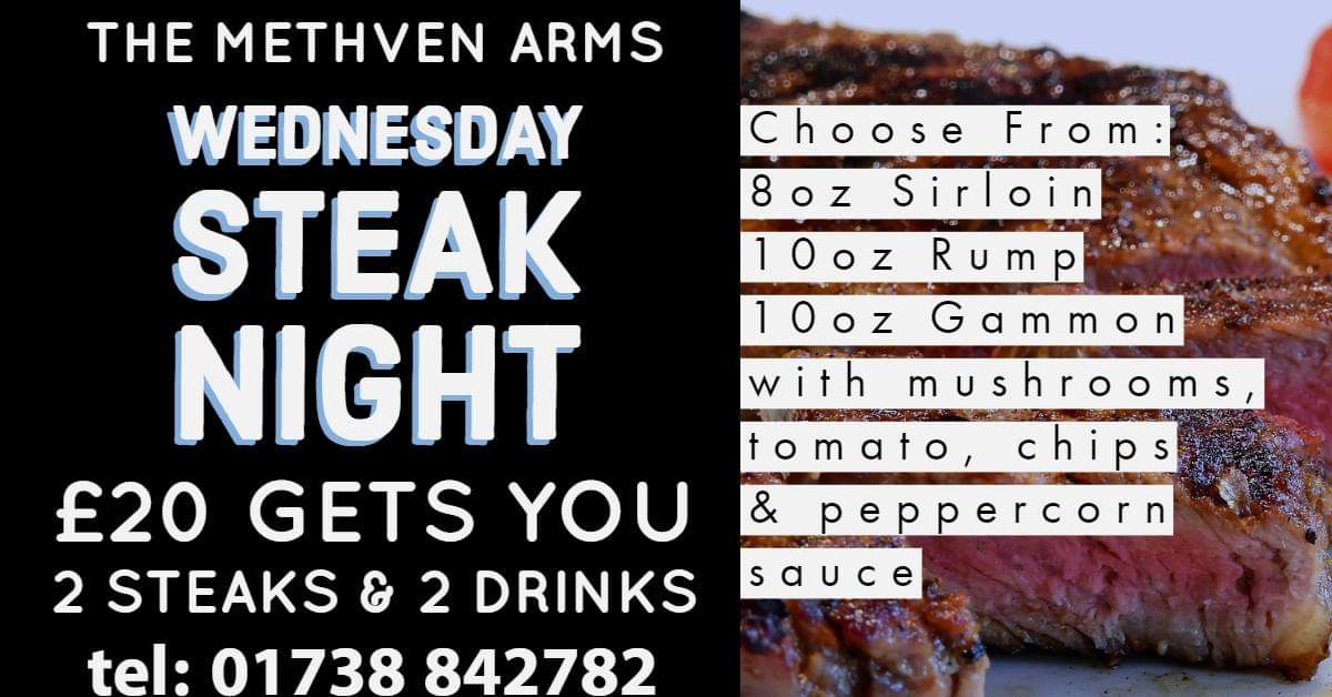 The Methven Arms Menu