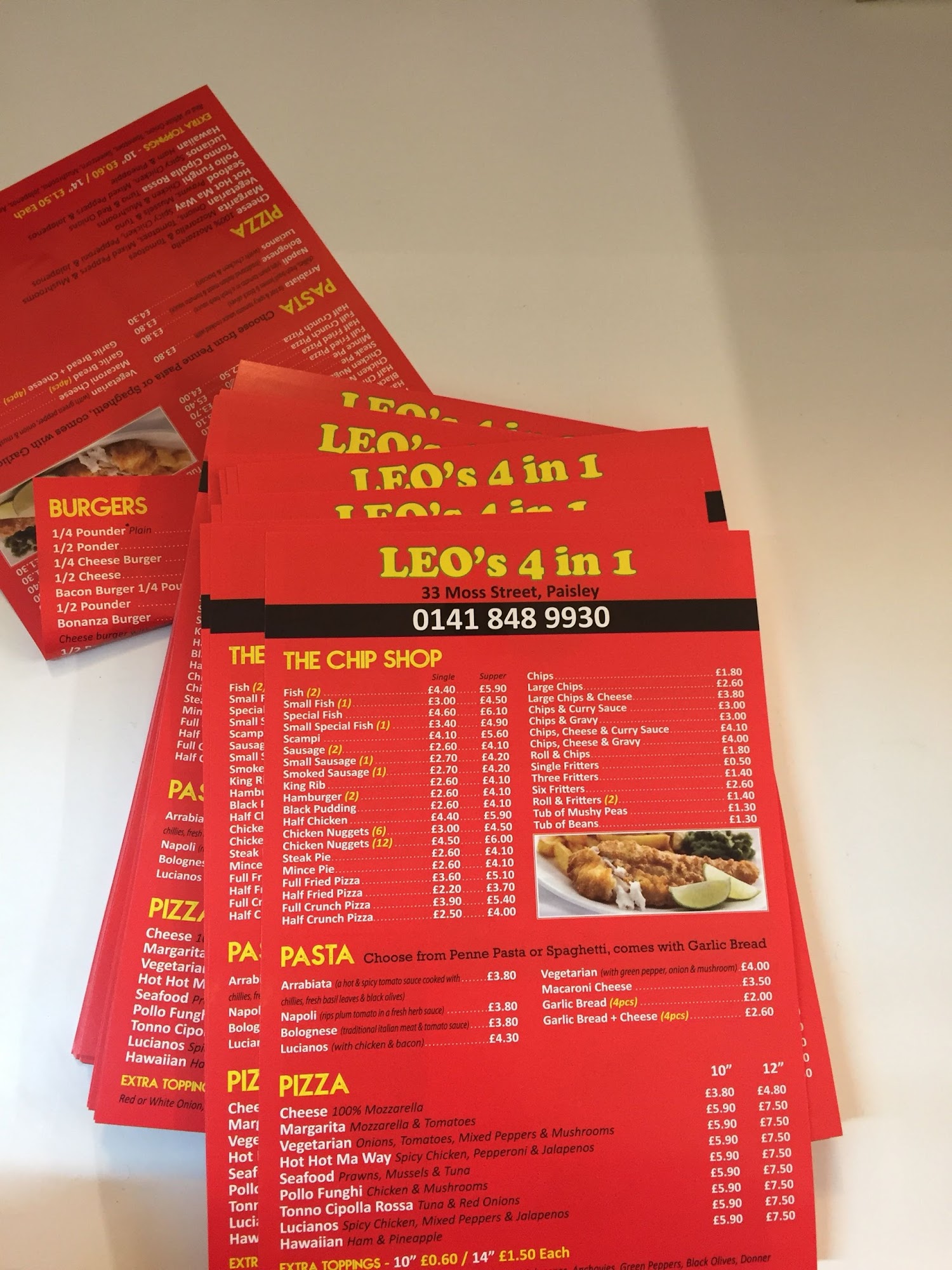 Leo's Menu