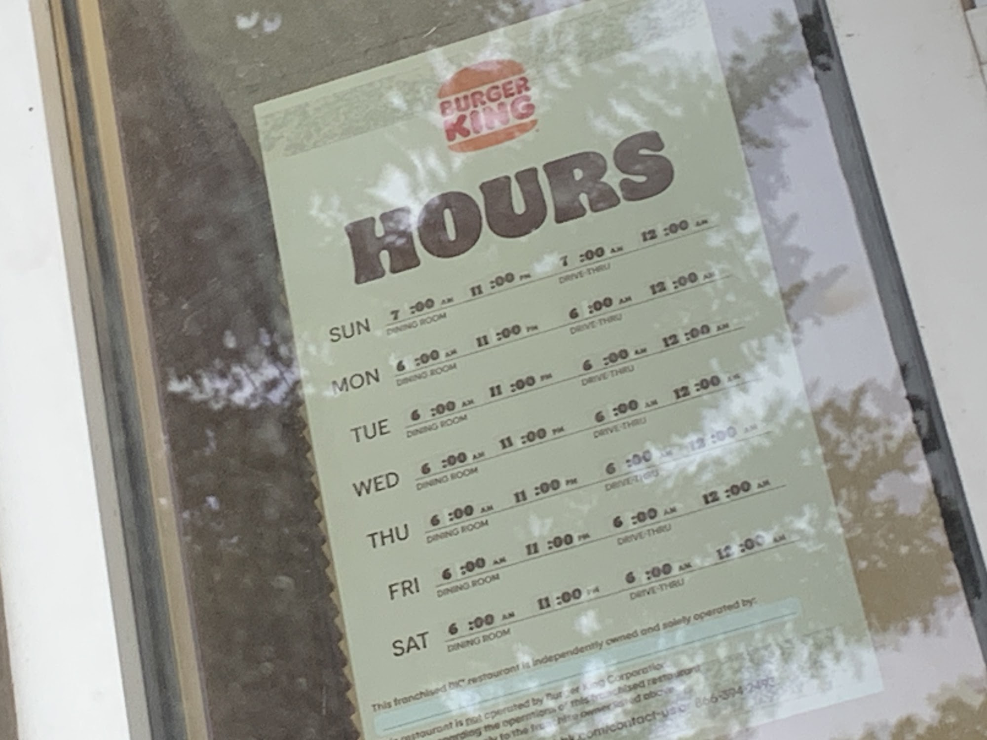Burger King Menu