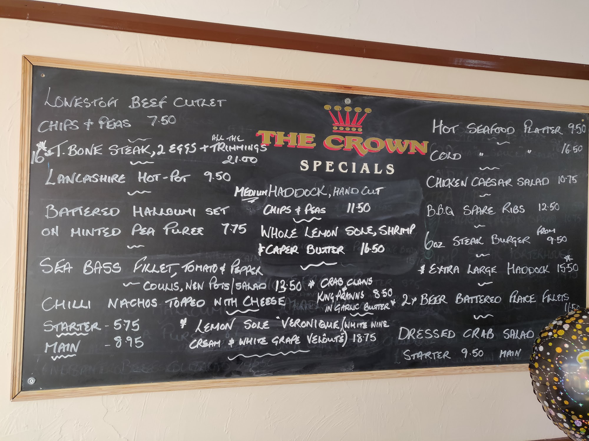 The Crown Menu
