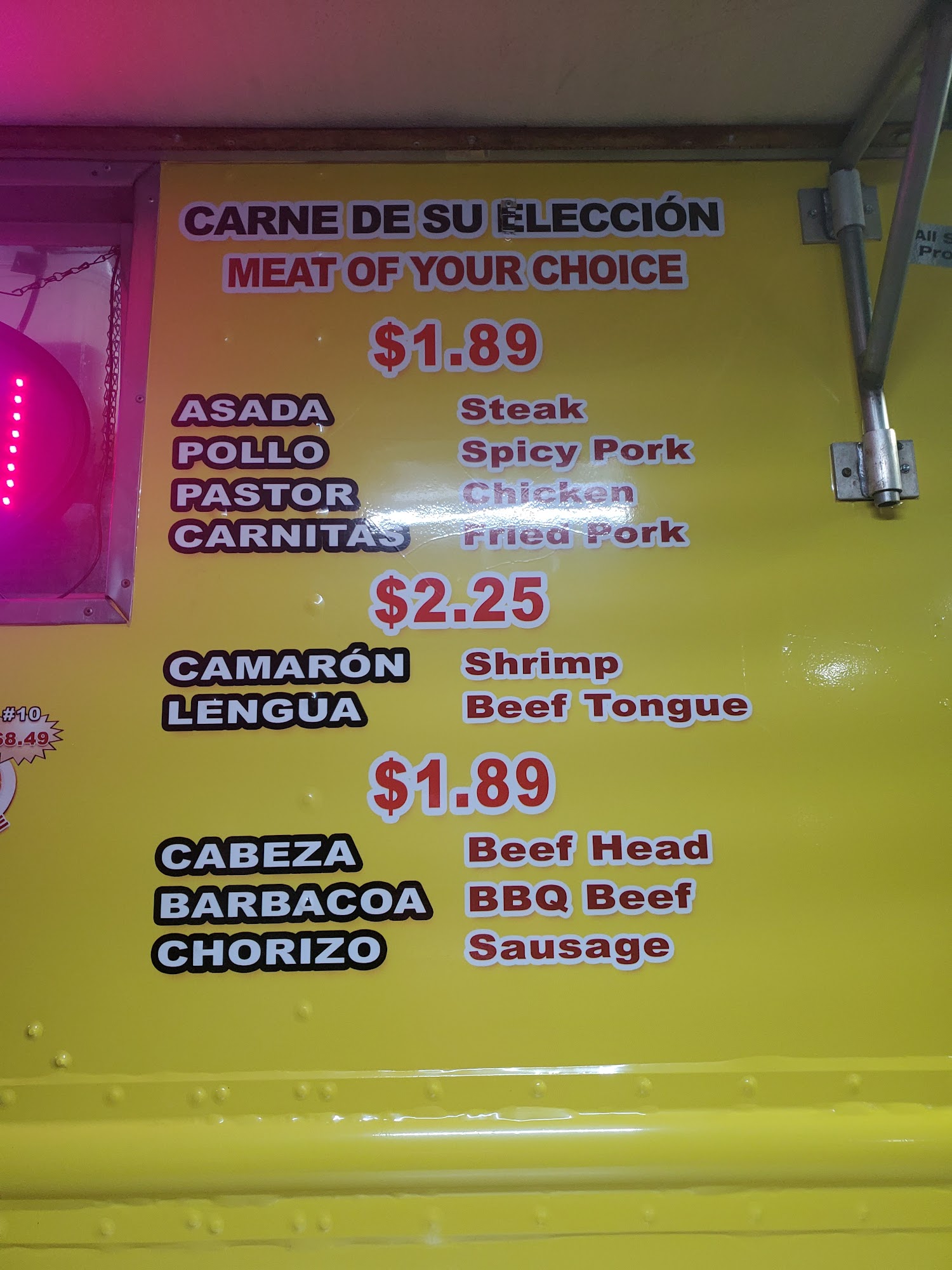 Taqueria El Grullo # 2 Menu