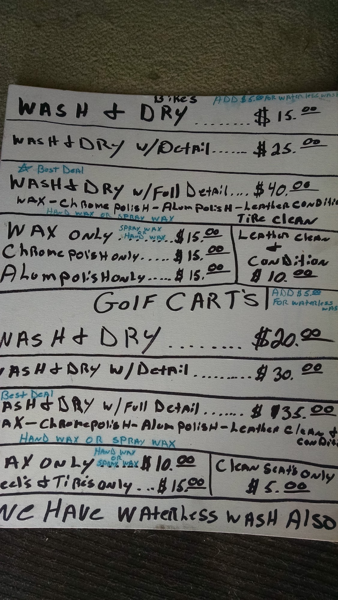 Scooters Biker Bar Menu