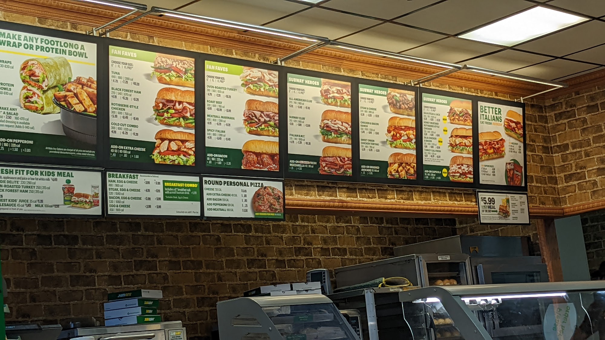 Subway Menu