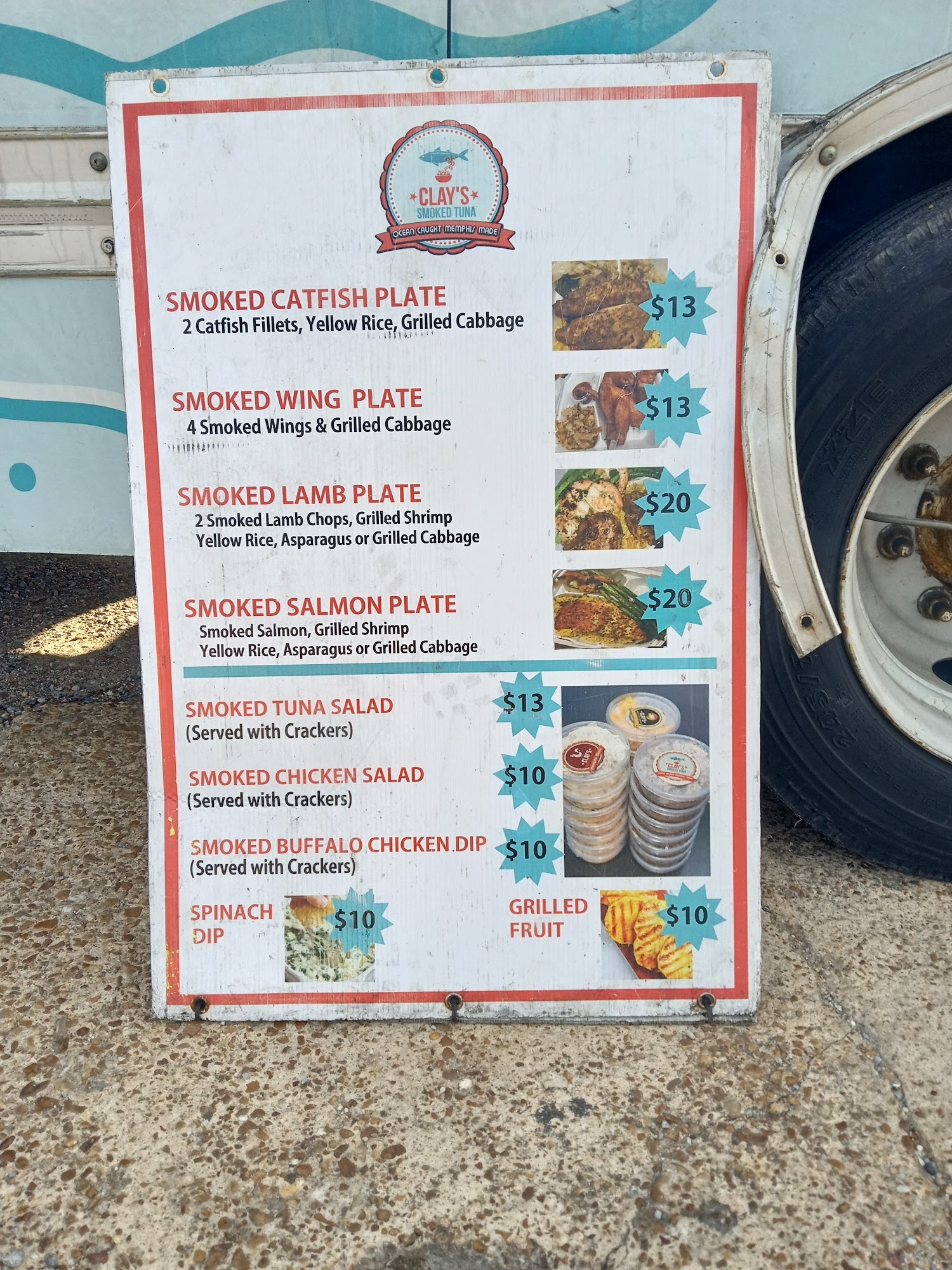 Clay’s Smoked Tuna Menu