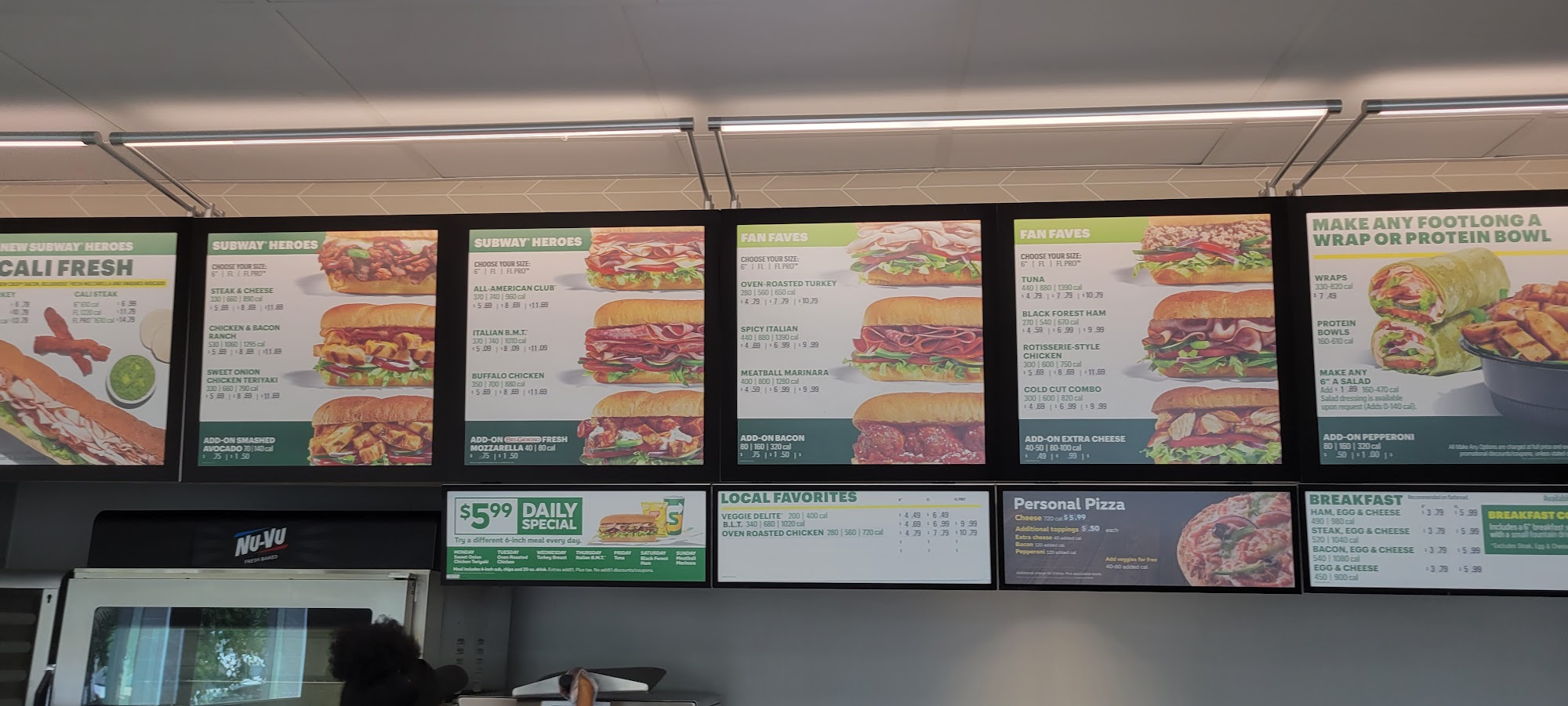Subway Menu