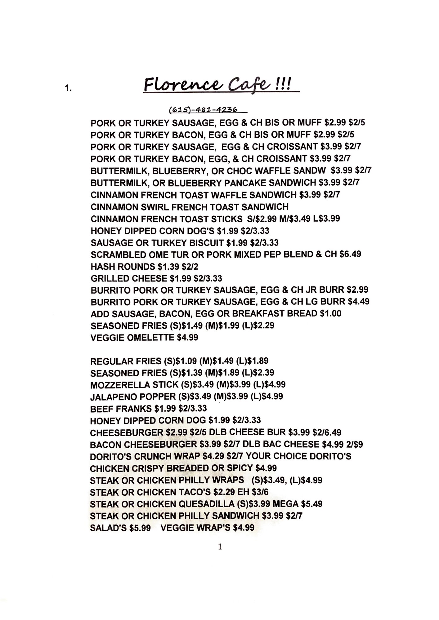 Mingles Hookah bar cafe Menu