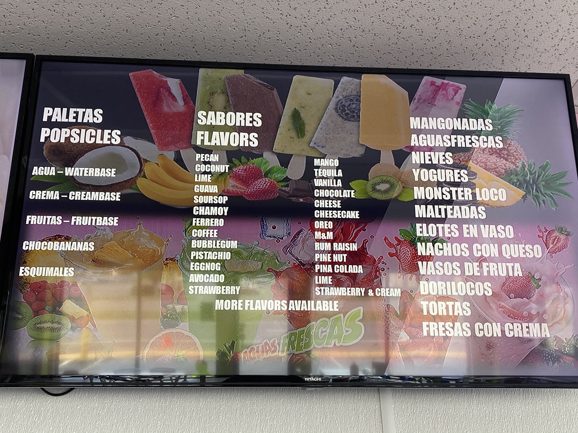 Alo Michoacan Natural Ice Cream Menu