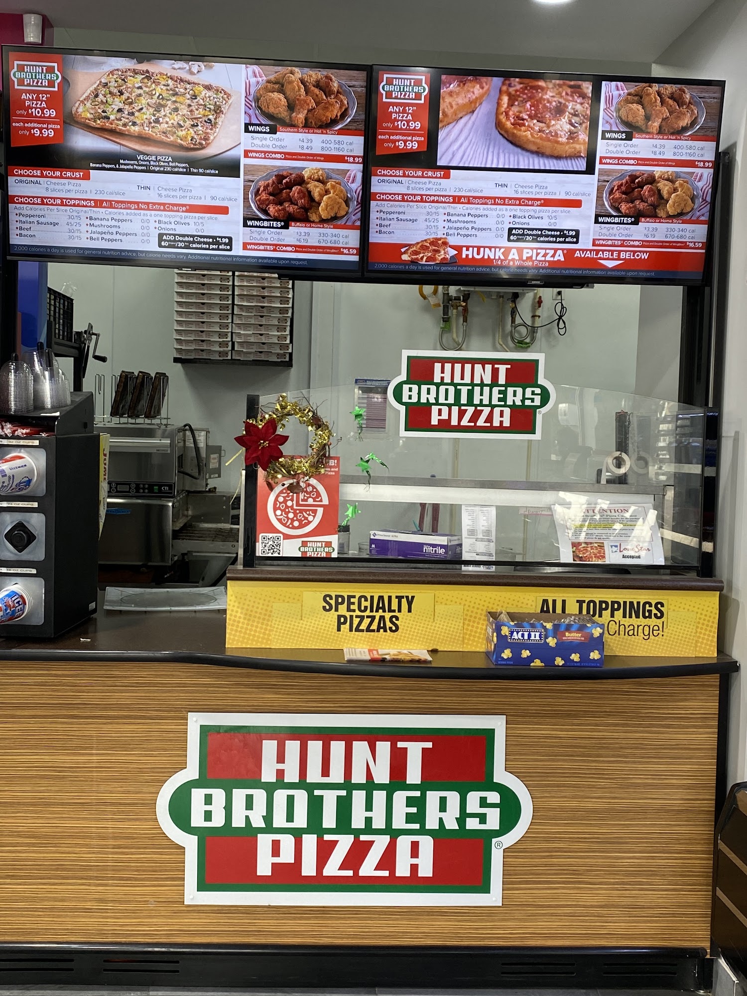 Hunt Brothers Pizza Menu