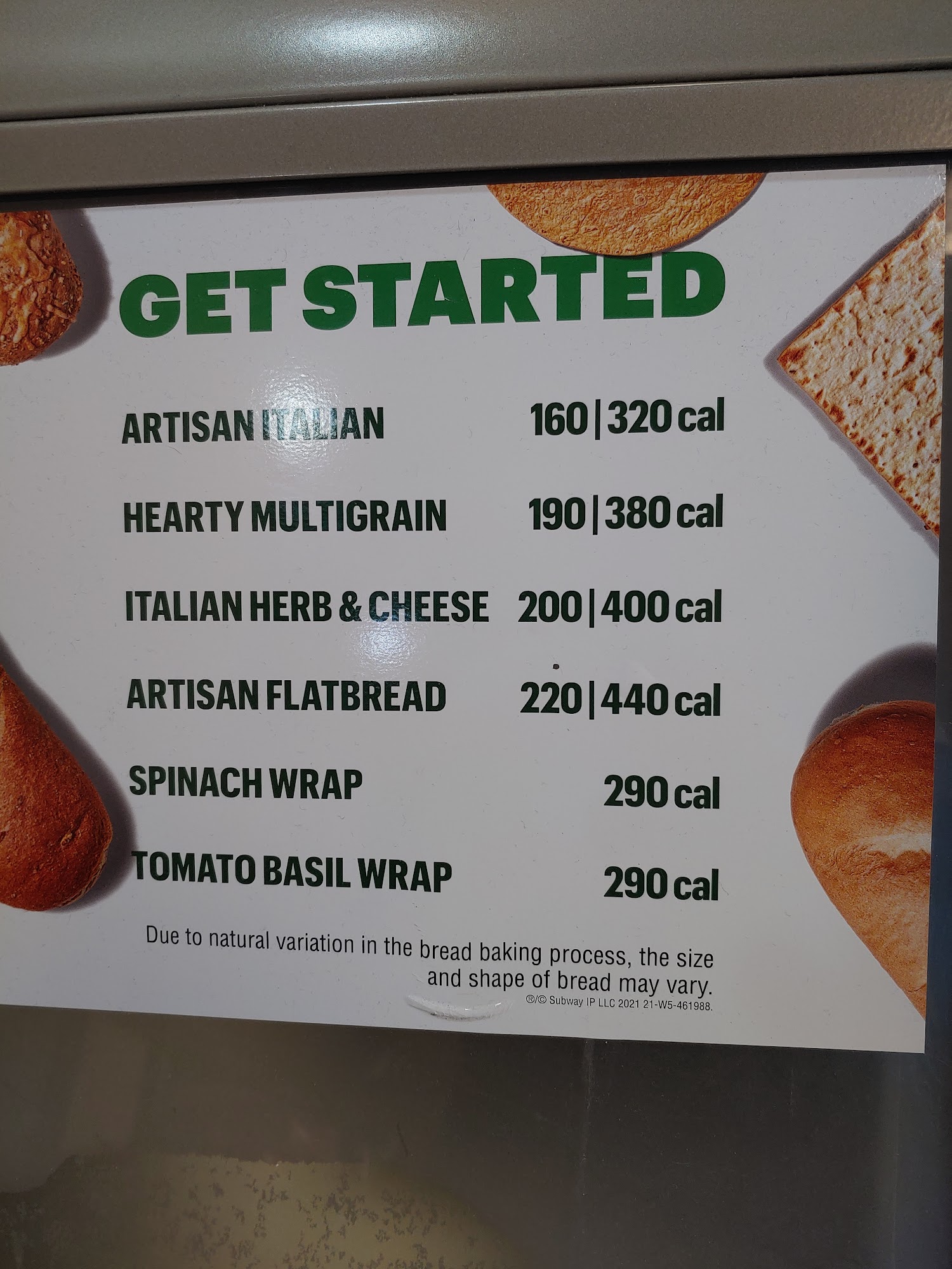 Subway Menu