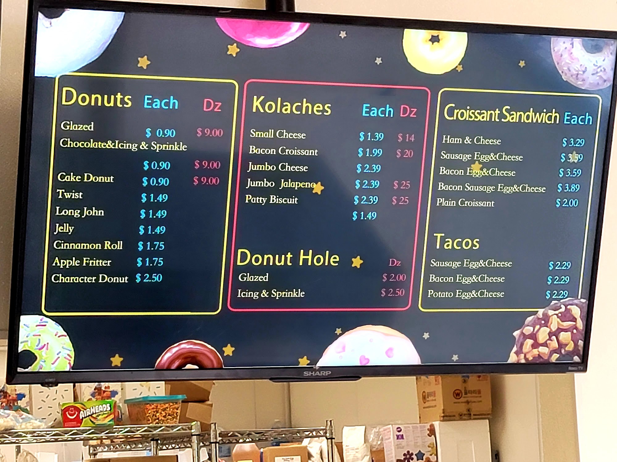 ATX Donut Menu