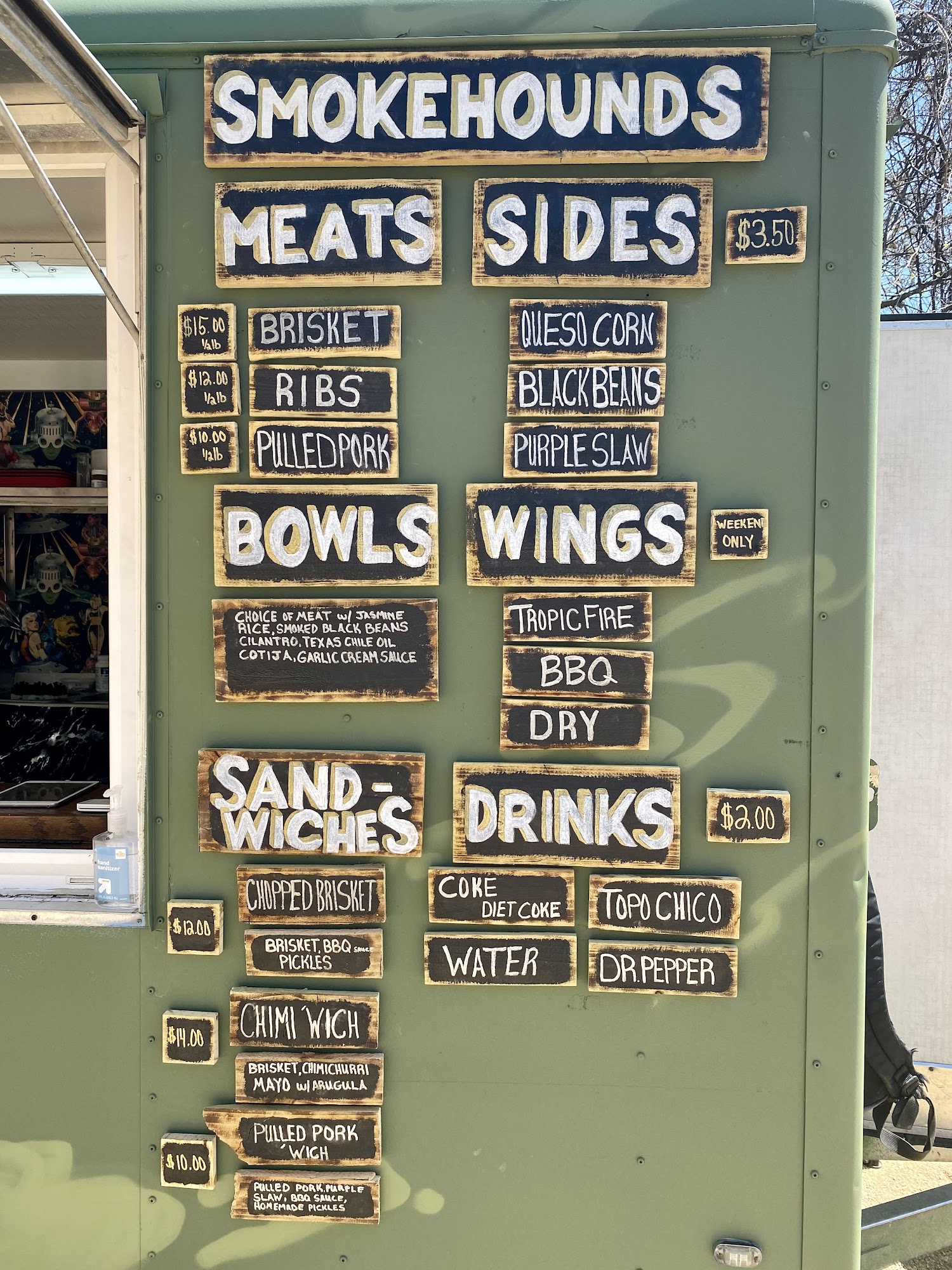 Smoke Hounds Barbecue Menu