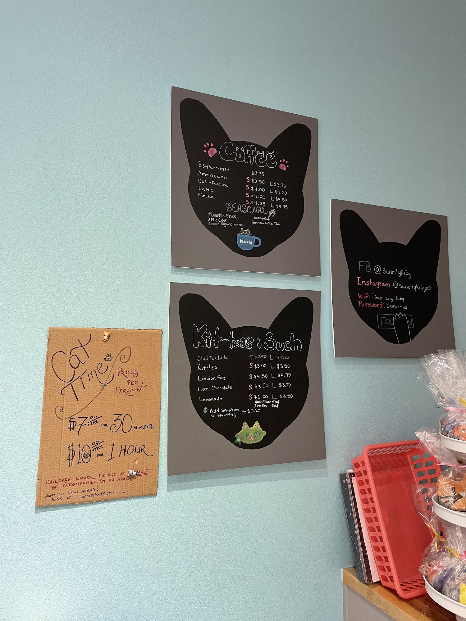 Sun City Kitty Menu
