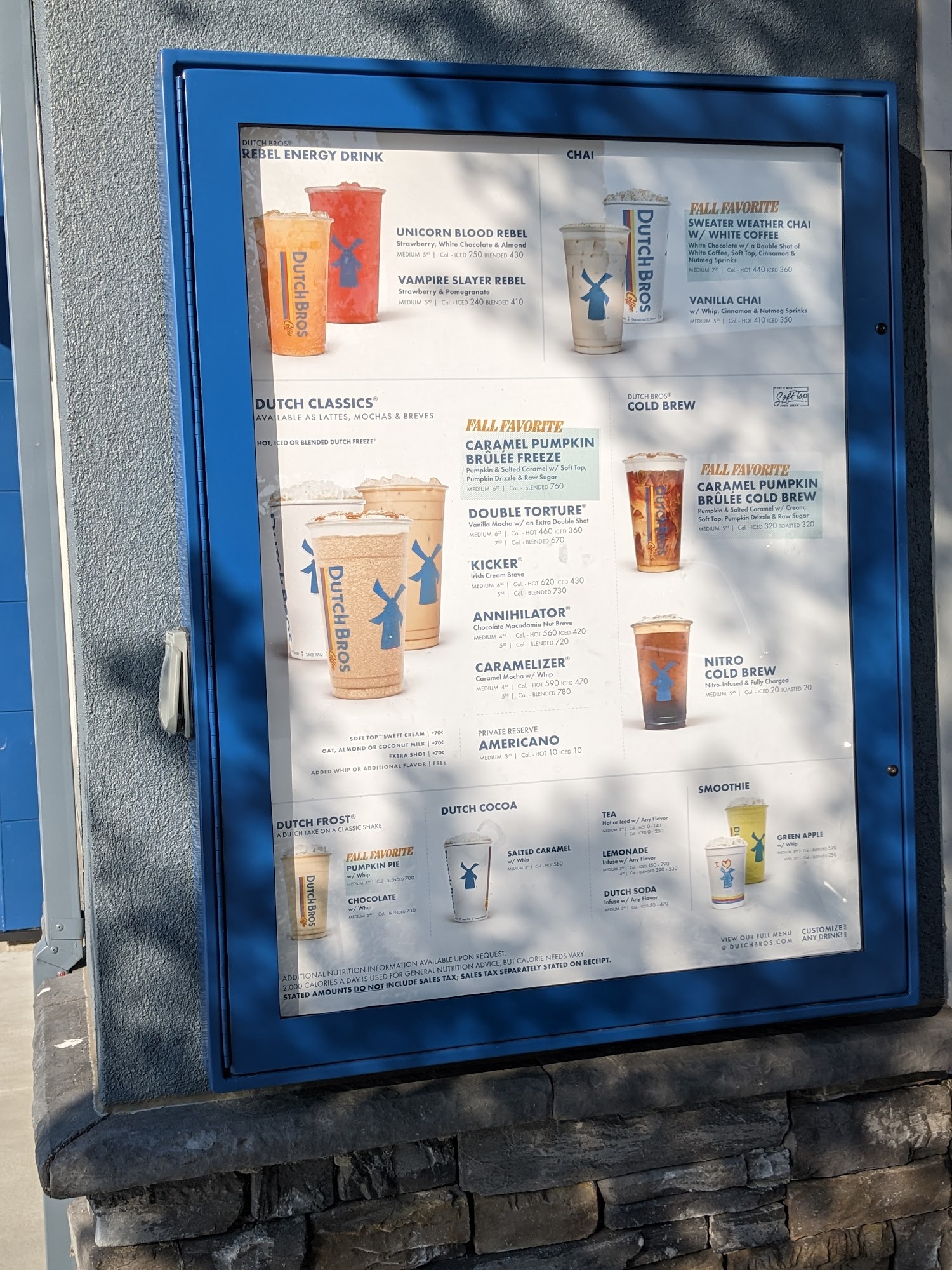 Dutch Bros Coffee Menu