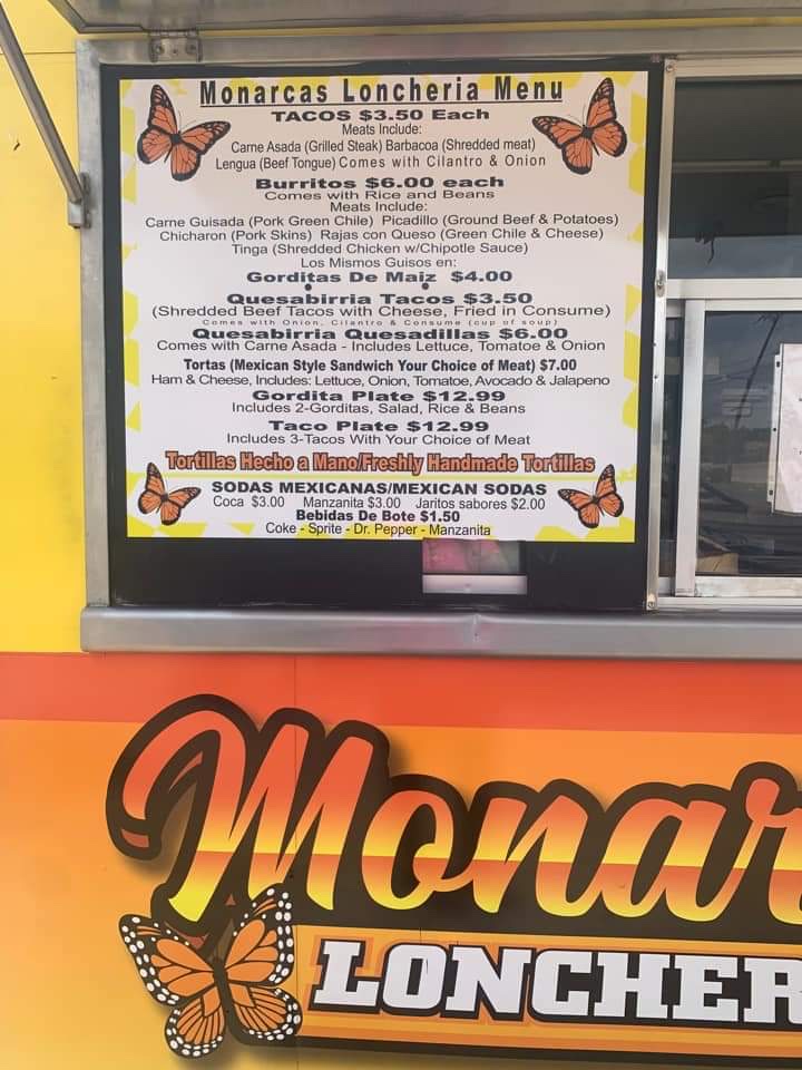 Monarcas Loncheria Menu