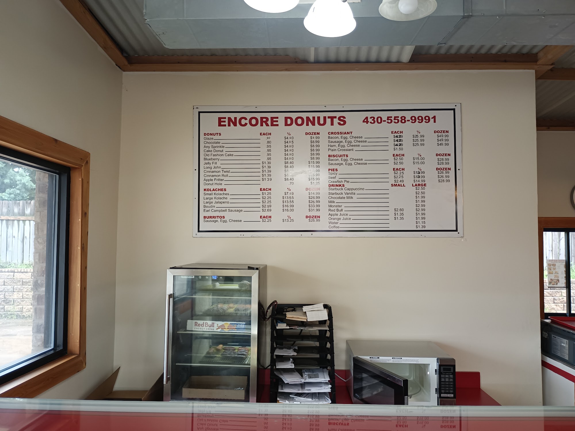 Encore Donuts Menu