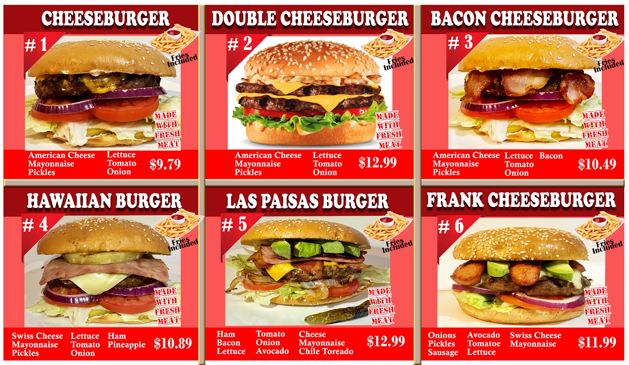 Las Paisas Tacos and Grill Menu