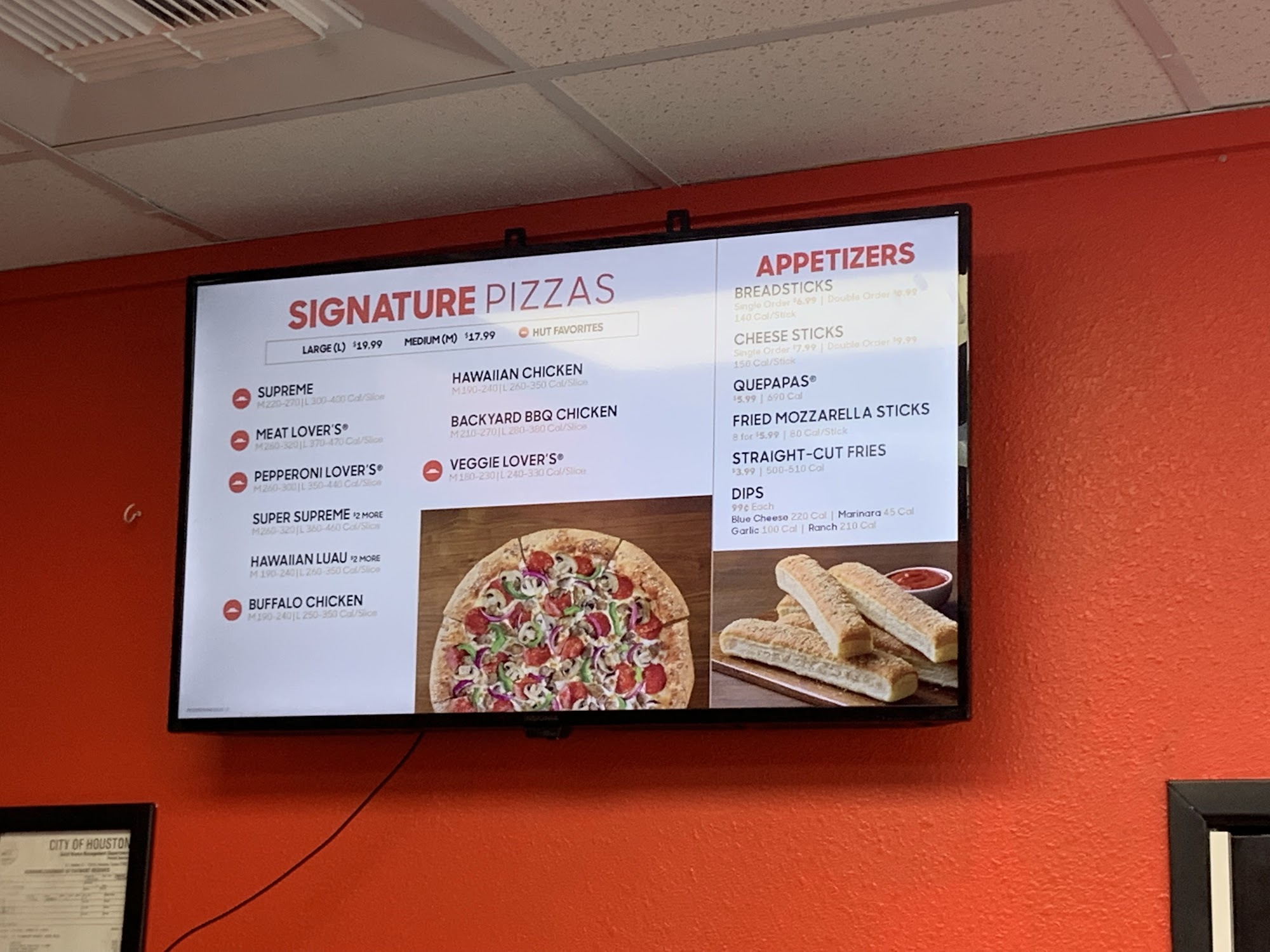 Pizza Hut Menu
